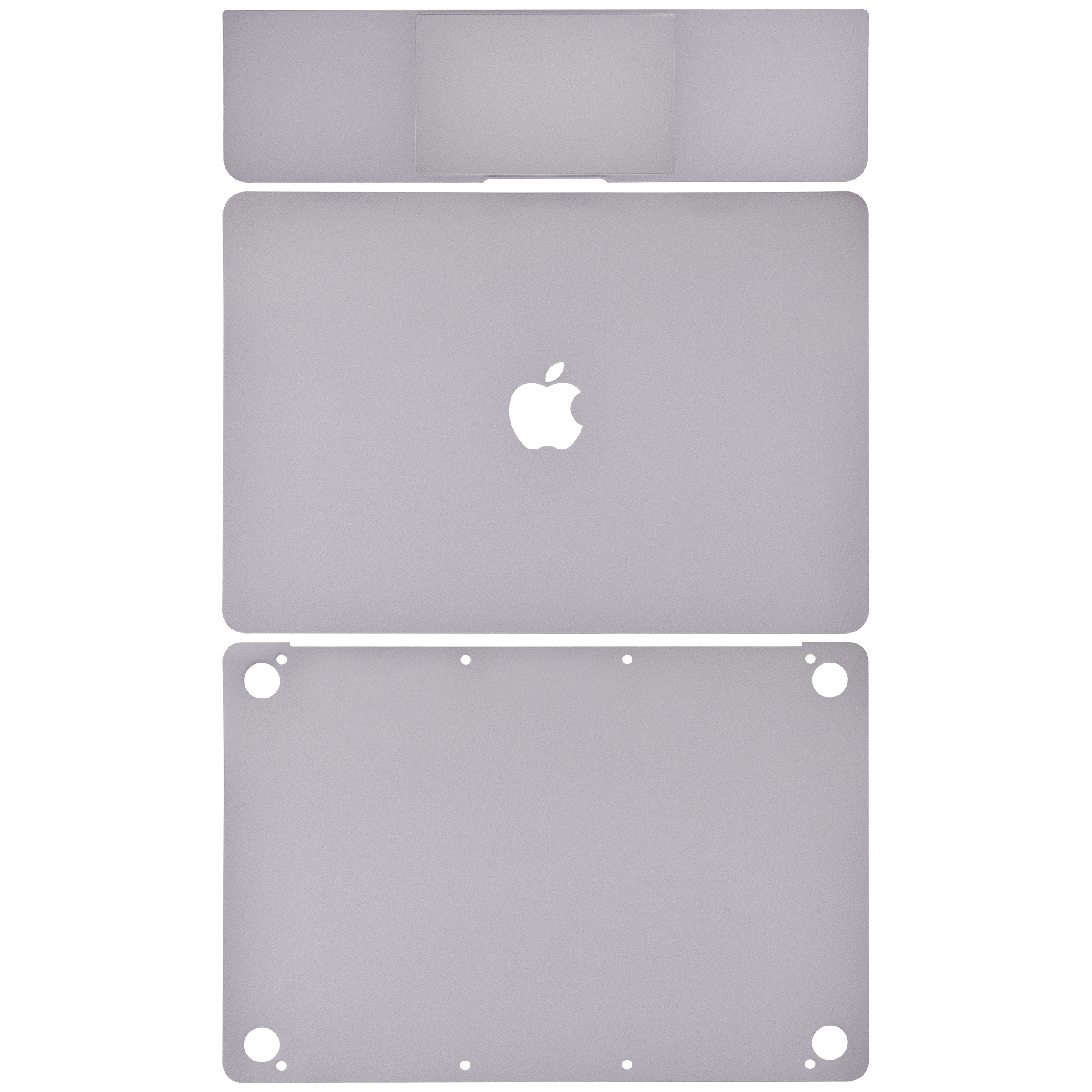 4in1 (Top, Bottom, Keyboard, Trackpad) Skin Compatible For MacBook Retina 12"(A1534 / Early 2015 / Early 2016 / Mid 2017) (Space Gray)