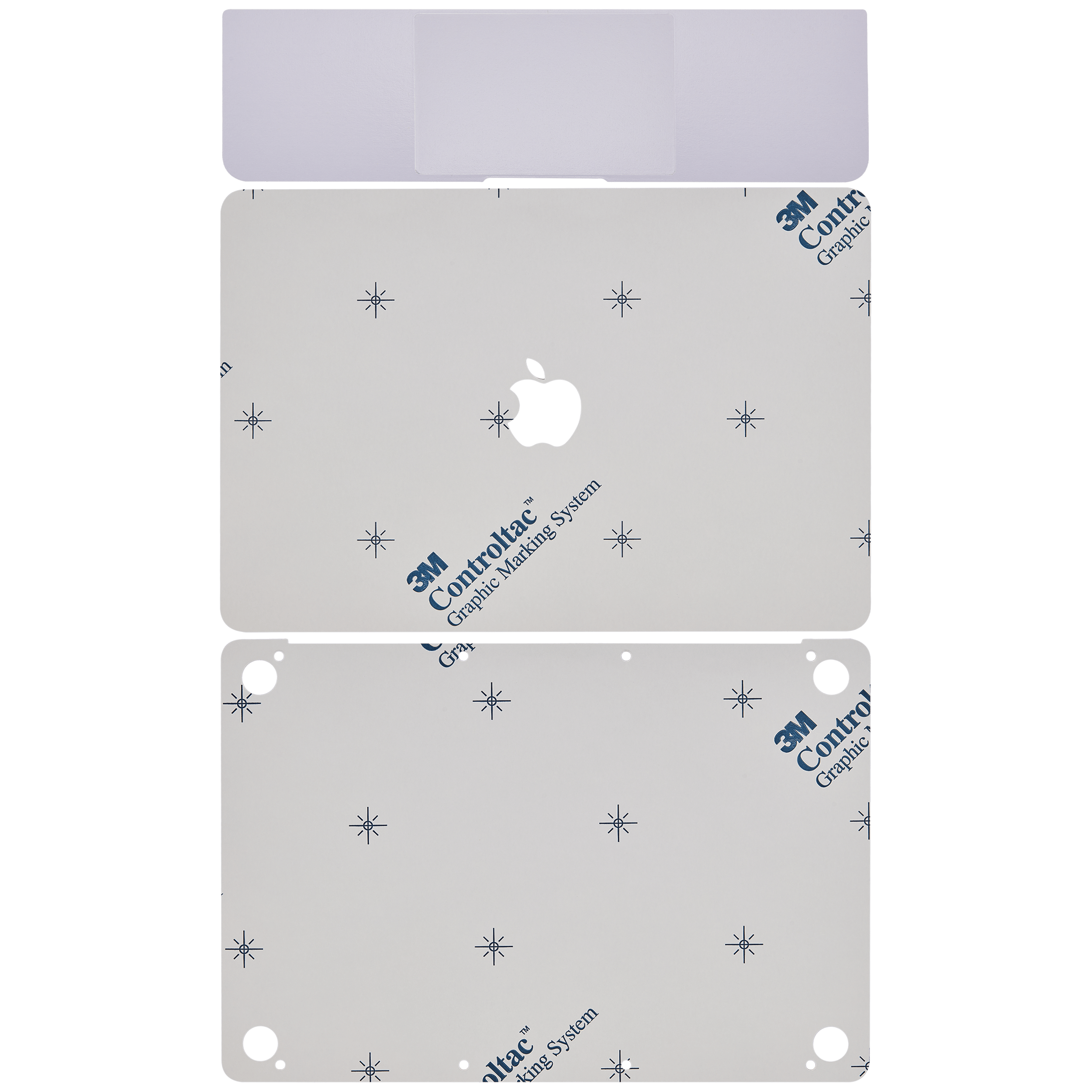 4in1 (Top, Bottom, Keyboard, Trackpad) Skin Compatible For MacBook Retina 12"(A1534 / Early 2015 / Early 2016 / Mid 2017) (Space Gray)