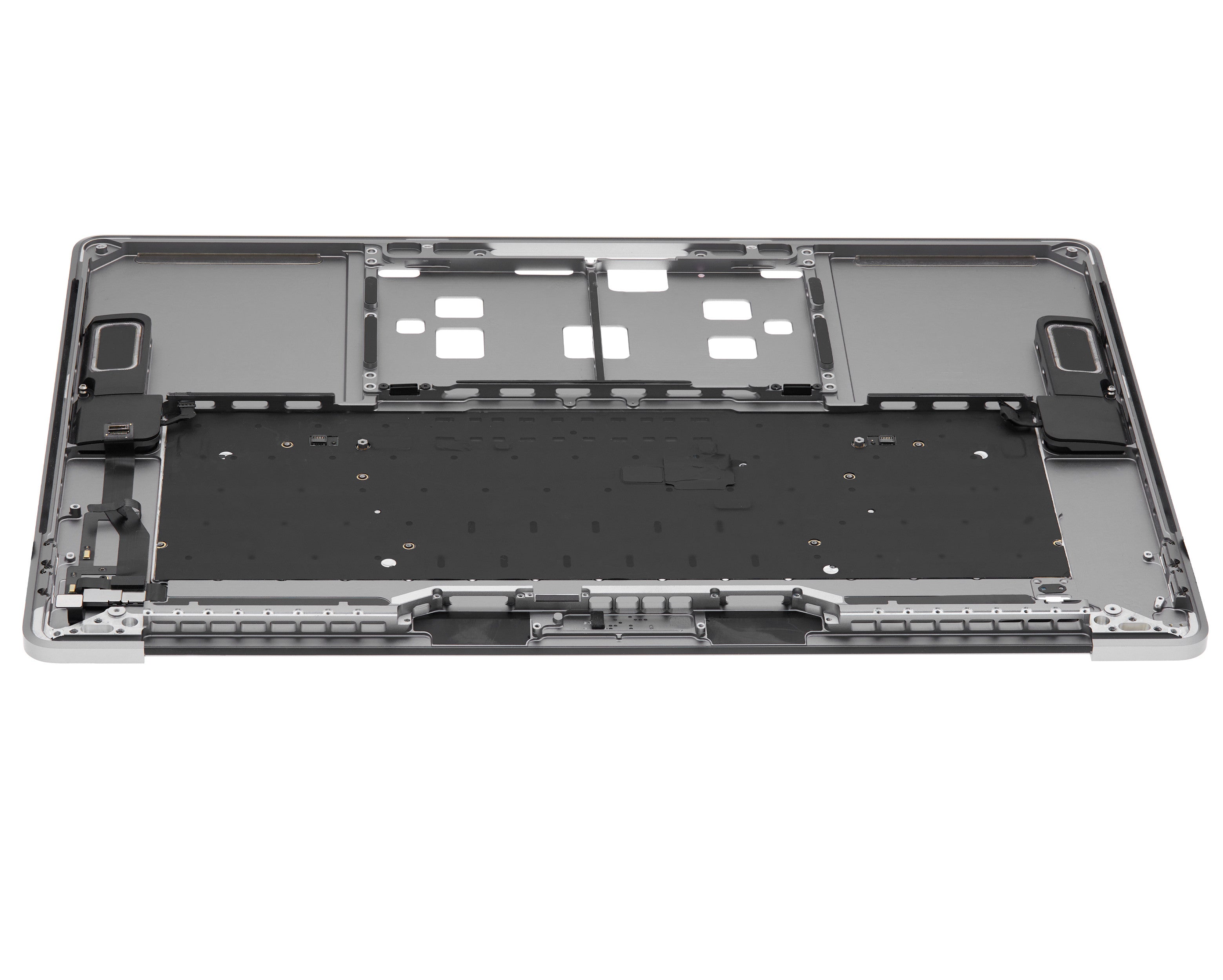 SPACE GREY TOP CASE WITH KEYBOARD (US ENGLISH) FOR MACBOOK PRO 15" TOUCH BAR A1990 (LATE 2018 / EARLY 2019) (USED OEM PULL: COSMETIC GRADE: NEW)