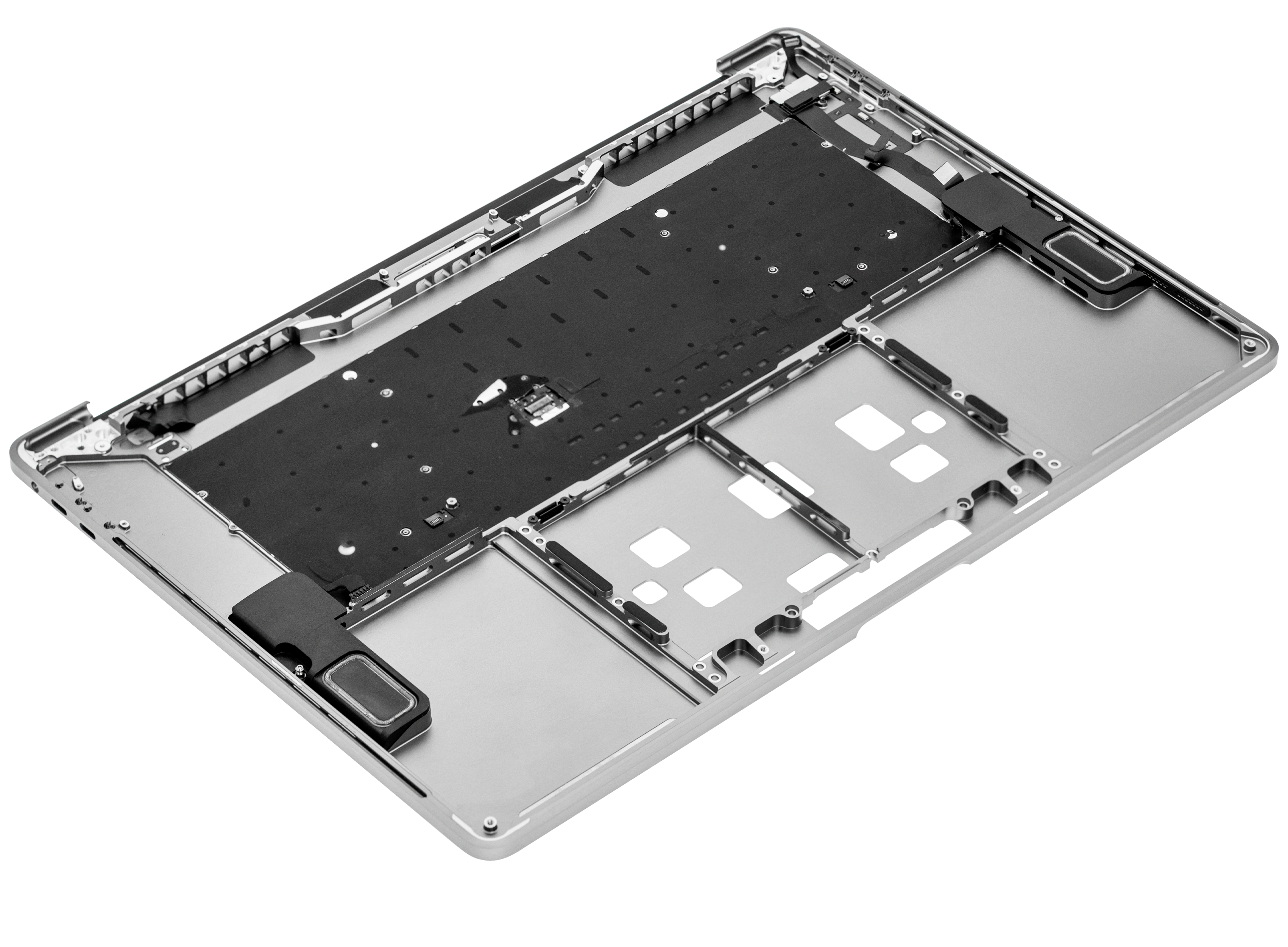 SPACE GREY TOP CASE WITH KEYBOARD (UK ENGLISH) FOR MACBOOK PRO 15" TOUCH BAR A1990 (LATE 2018 / EARLY 2019) (USED OEM PULL: COSMETIC GRADE: NEW)