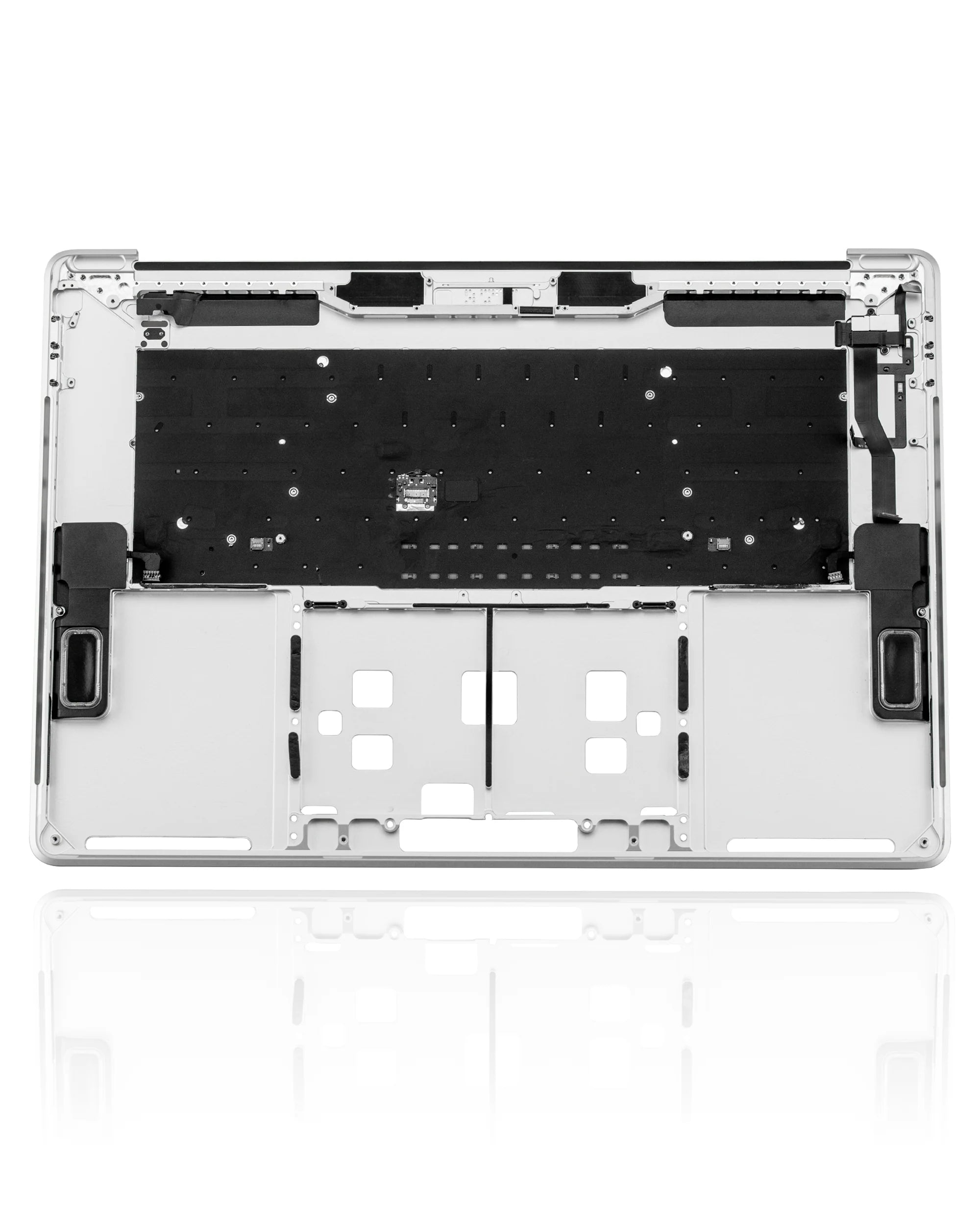 SILVER TOP CASE WITH KEYBOARD (UK ENGLISH) FOR MACBOOK PRO 15" TOUCH BAR A1990 (LATE 2018 / EARLY 2019) (USED OEM PULL: COSMETIC GRADE: NEW)