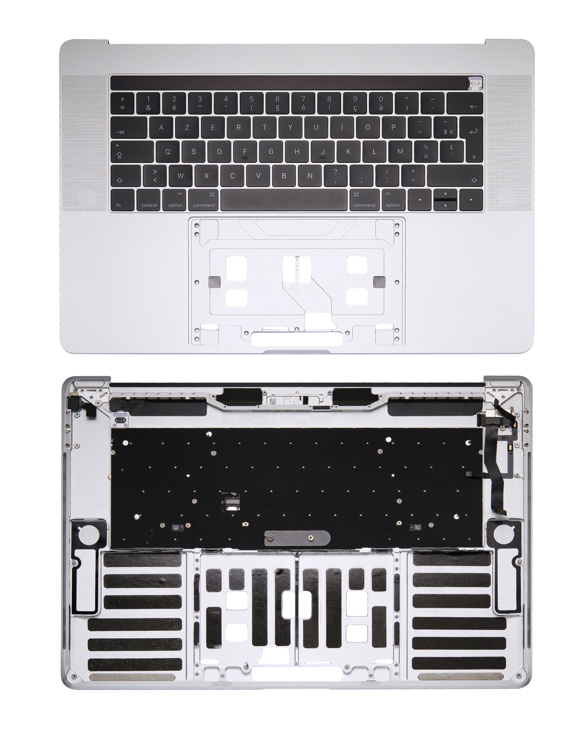 SILVER TOP CASE WITH KEYBOARD (FRENCH) FOR MACBOOK PRO 13" W/ TOUCH BAR A1707 (LATE 2016 / MID 2017)