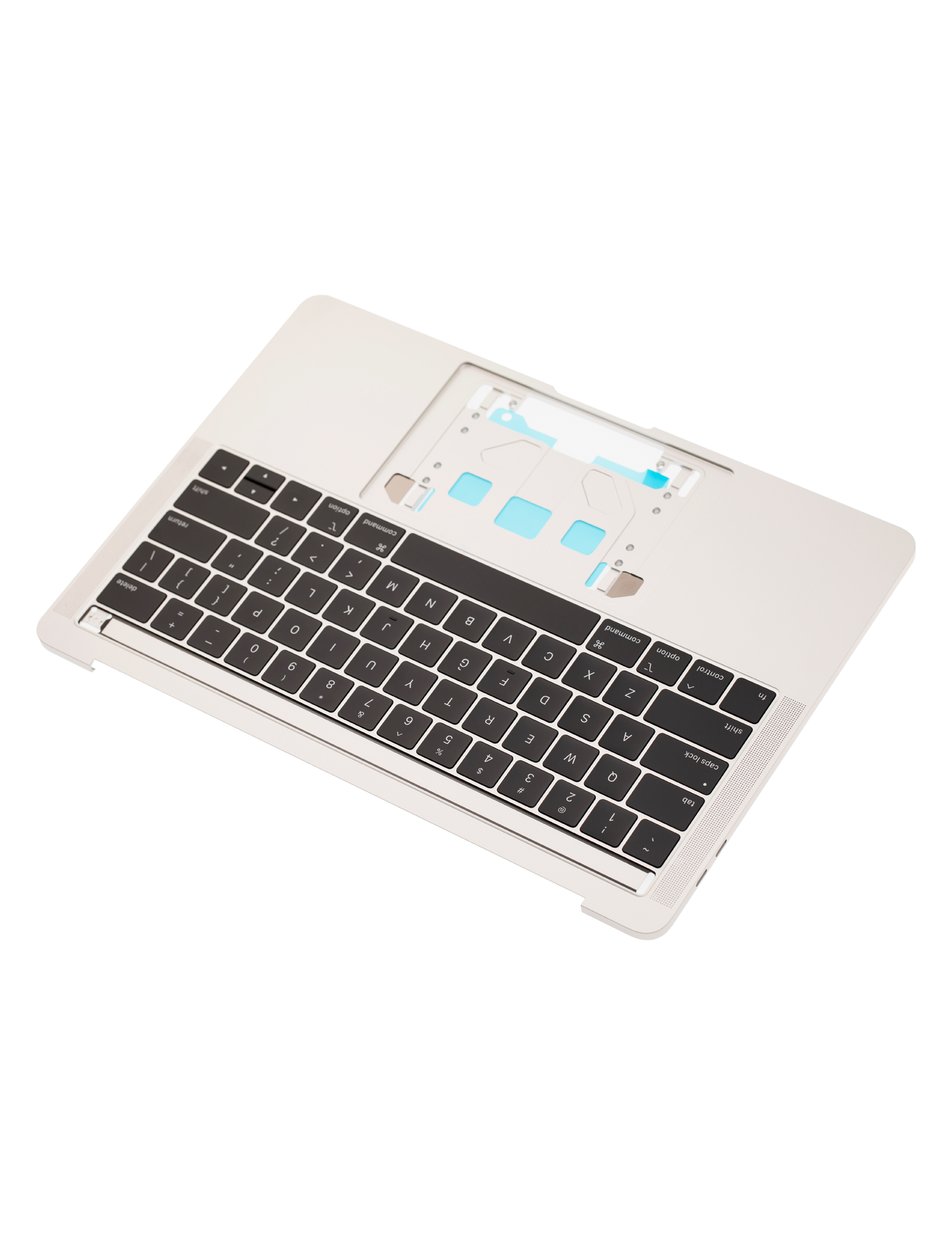SILVER TOP CASE WITH KEYBOARD (US KEYBOARD) FOR MACBOOK PRO 13" A1989 (LATE 2018 / EARLY 2019) (USED OEM PULL: COSMETIC GRADE: NEW)