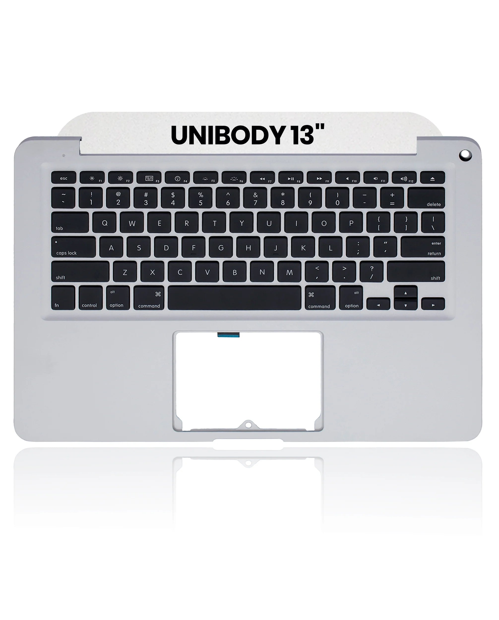 TOP CASE WITH KEYBOARD (US ENGLISH) FOR MACBOOK UNIBODY 13" A1278 (LATE 2008) (USED OEM PULL: COSMETIC GRADE: NEW)