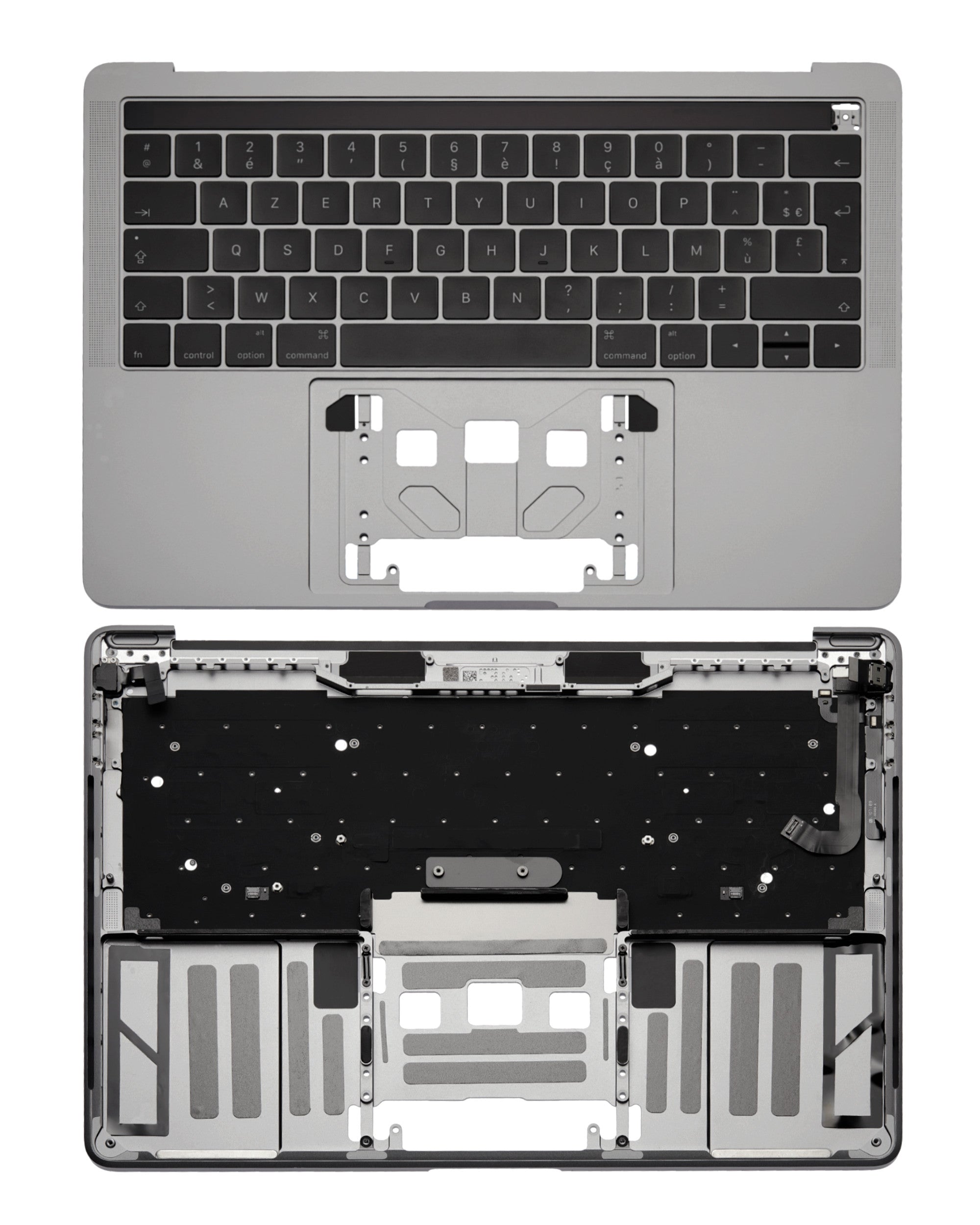 SPACE GREY TOP CASE WITH KEYBOARD (FRENCH) FOR MACBOOK PRO 13" W/ TOUCH BAR A1707 (LATE 2016 / MID 2017)