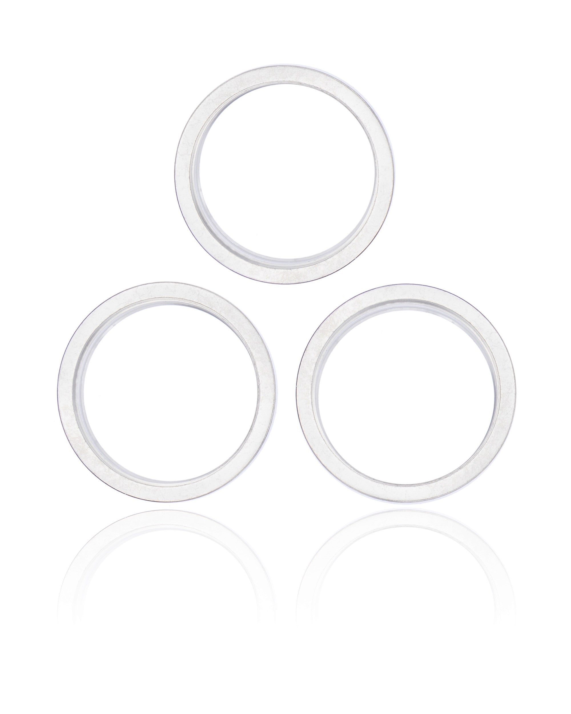 SILVER BACK CAMERA BEZEL RING ONLY (3 PIECES) FOR IPHONE 13 PRO /13 PRO MAX