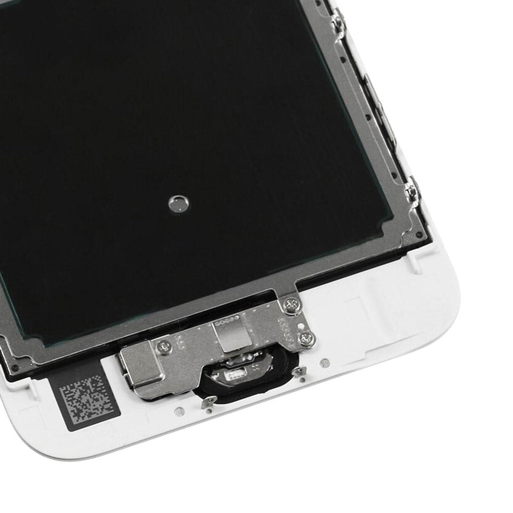 LCD SCREEN FULL ASSEMBLY WITH SILVER RING HOME BUTTON - WHITE FOR IPHONE 6S