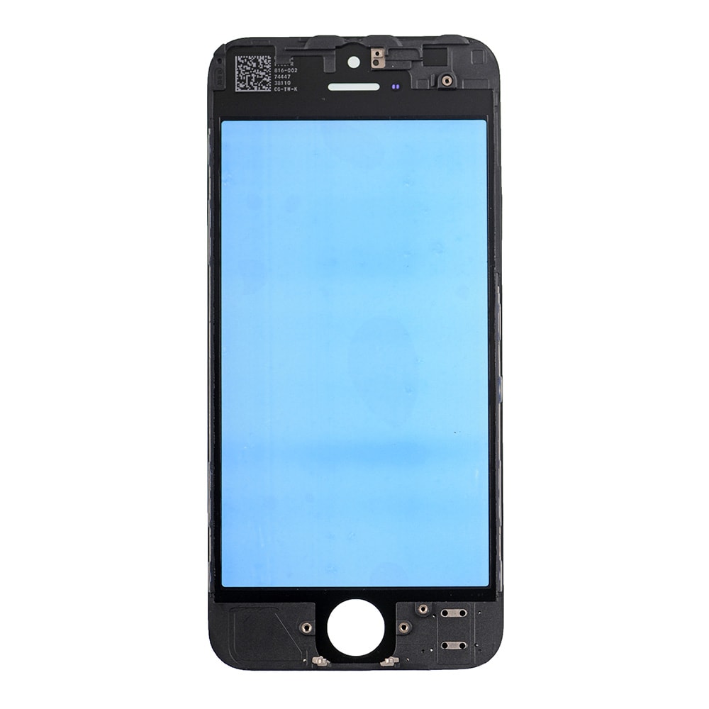 BLACK FRONT GLASS WITH COLD PRESSED FRAME FOR IPHONE 5