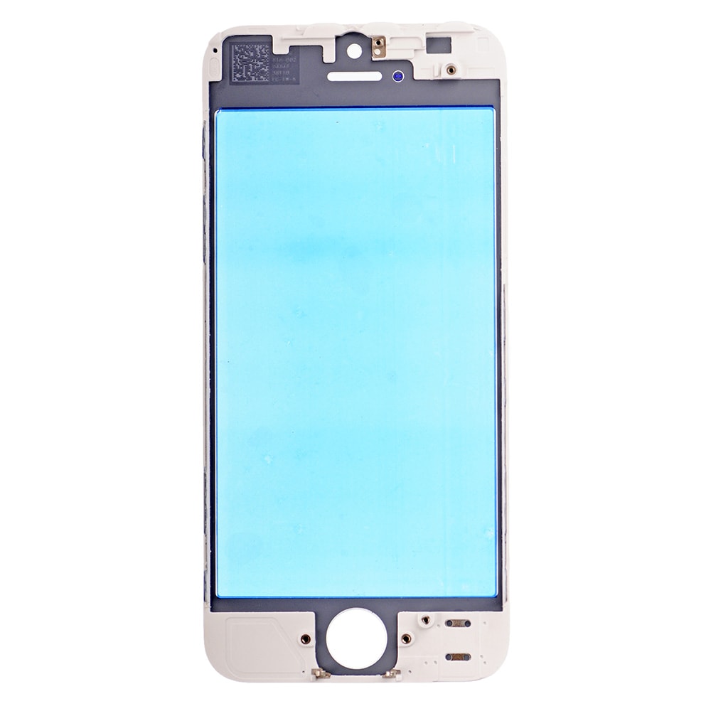 WHITE FRONT GLASS WITH COLD PRESSED FRAME FOR IPHONE 5