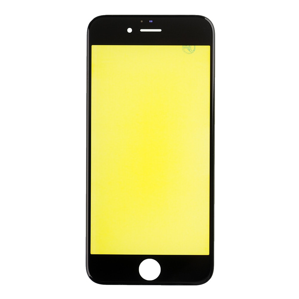 BLACK FRONT GLASS WITH COLD PRESSED FRAME FOR IPHONE 6S