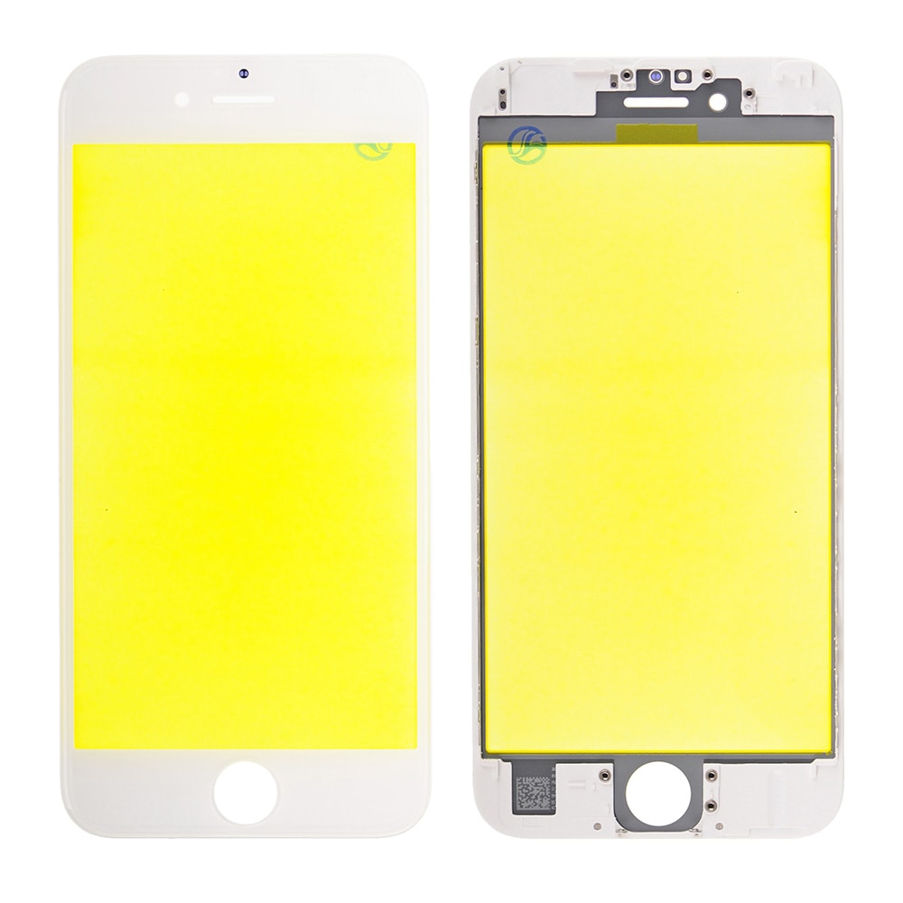 WHITE FRONT GLASS WITH COLD PRESSED FRAME FOR IPHONE 6S