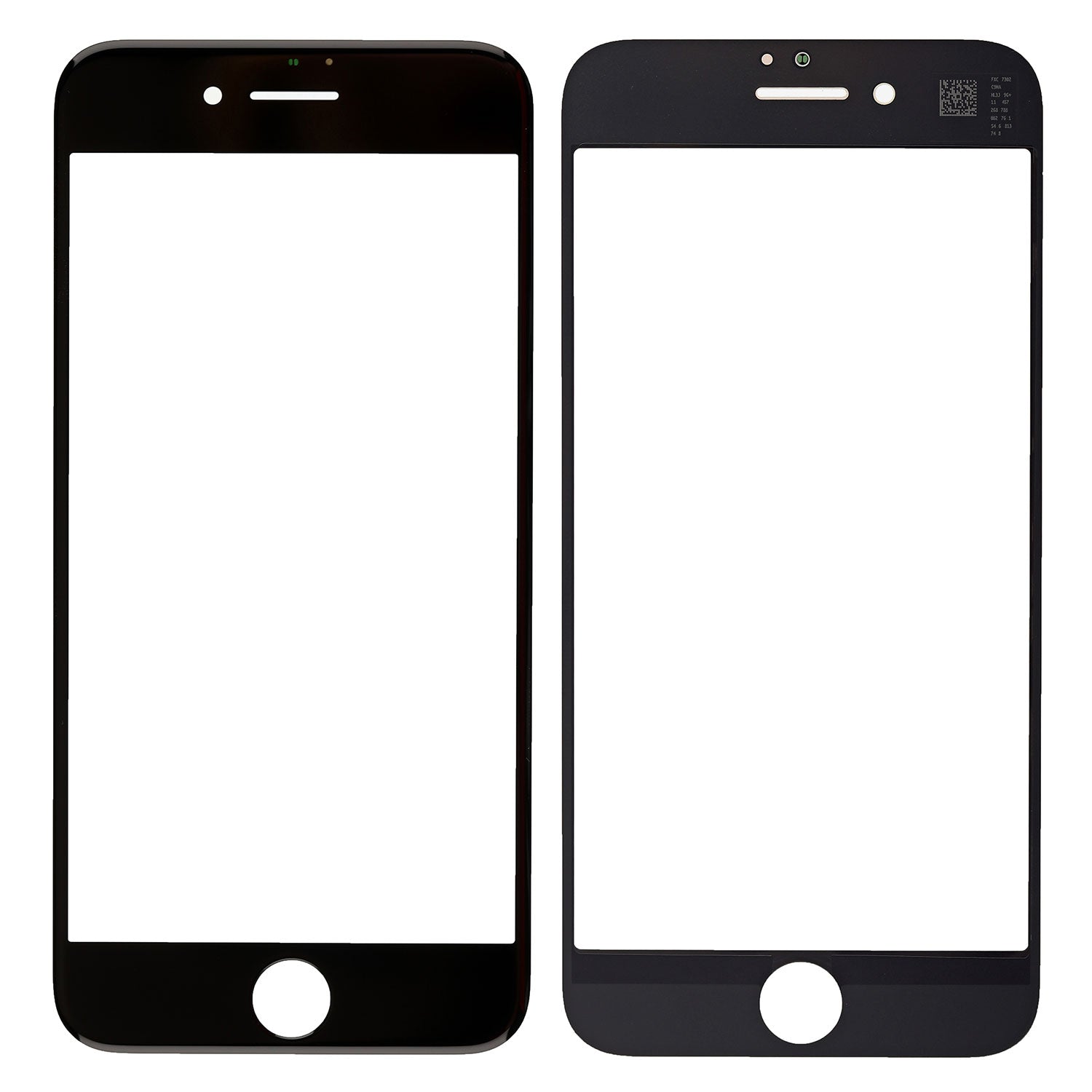 BLACK FRONT GLASS LENS FOR IPHONE 8