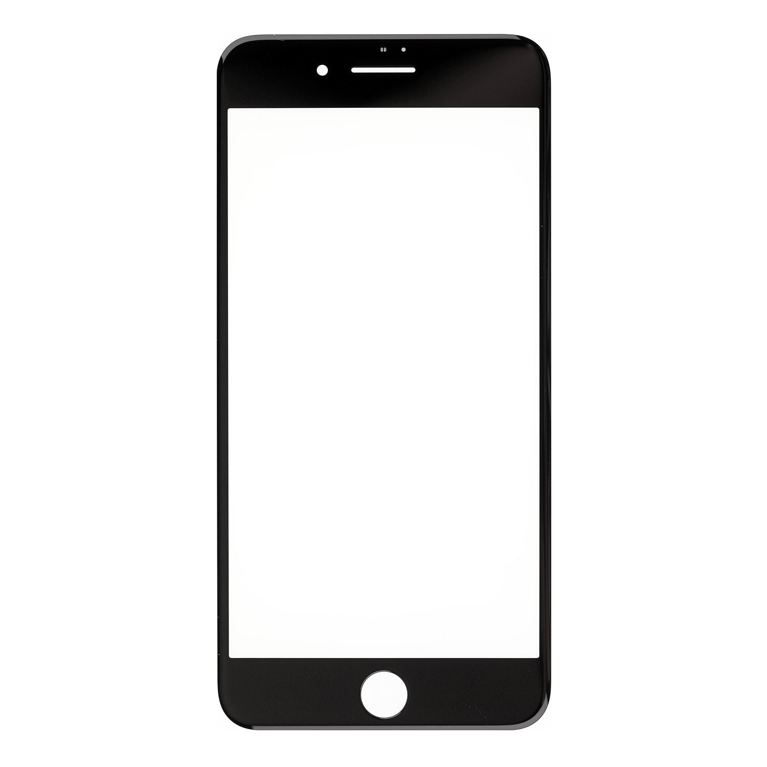 BLACK FRONT GLASS LENS FOR IPHONE 8 PLUS