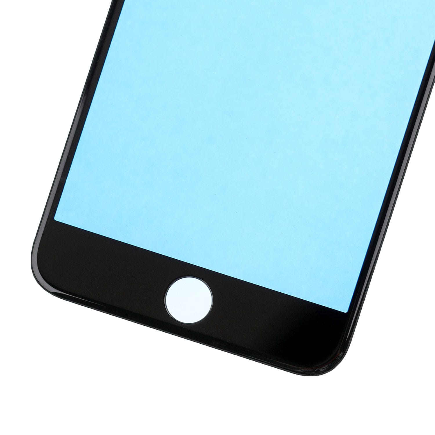 BLACK FRONT GLASS LENS WITH SUPPORTING FRAME FOR IPHONE 8 PLUS