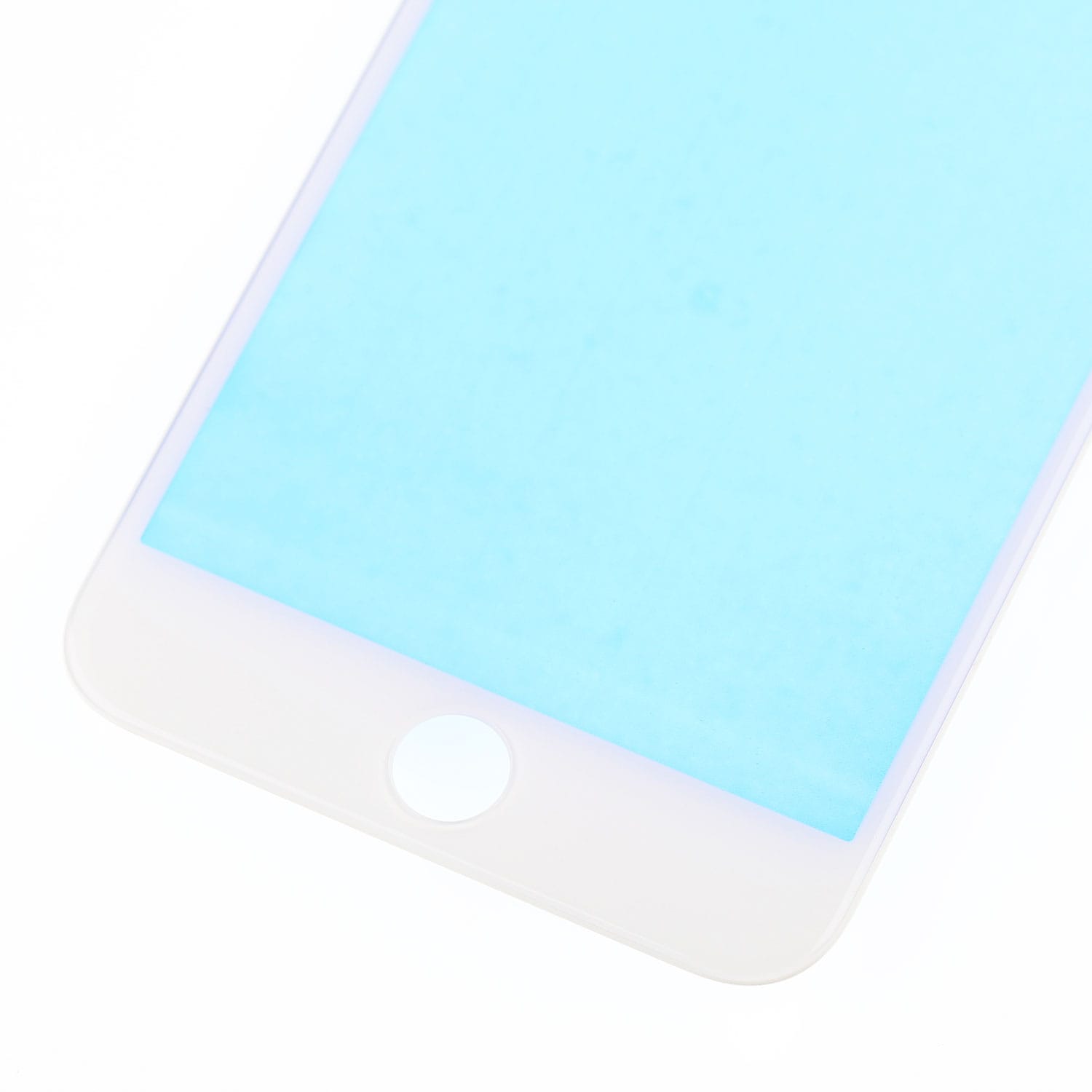 WHITE FRONT GLASS LENS WITH SUPPORTING FRAME FOR IPHONE 8 PLUS