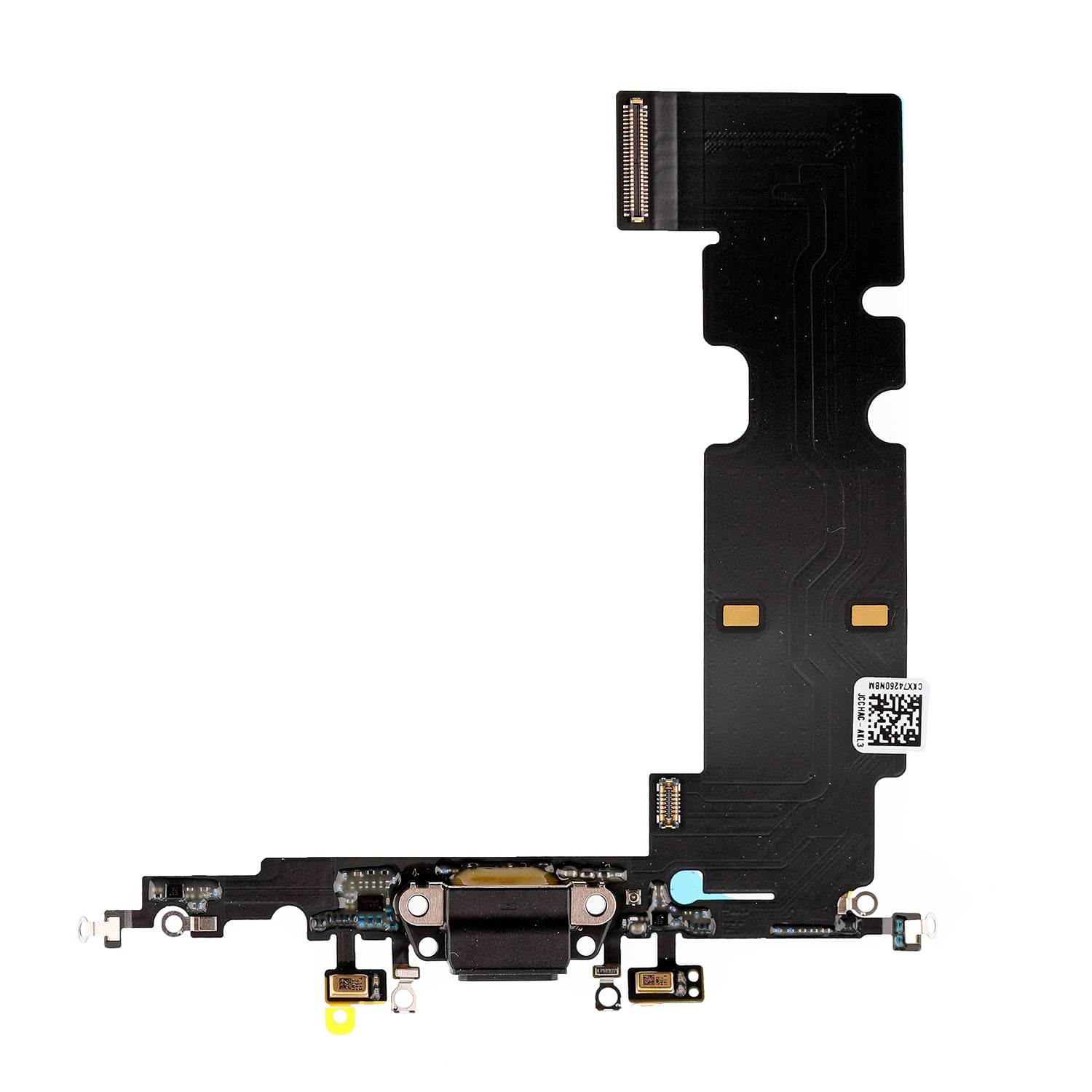 BLACK CHARGING CONNECTOR ASSEMBLY FOR IPHONE 8 PLUS