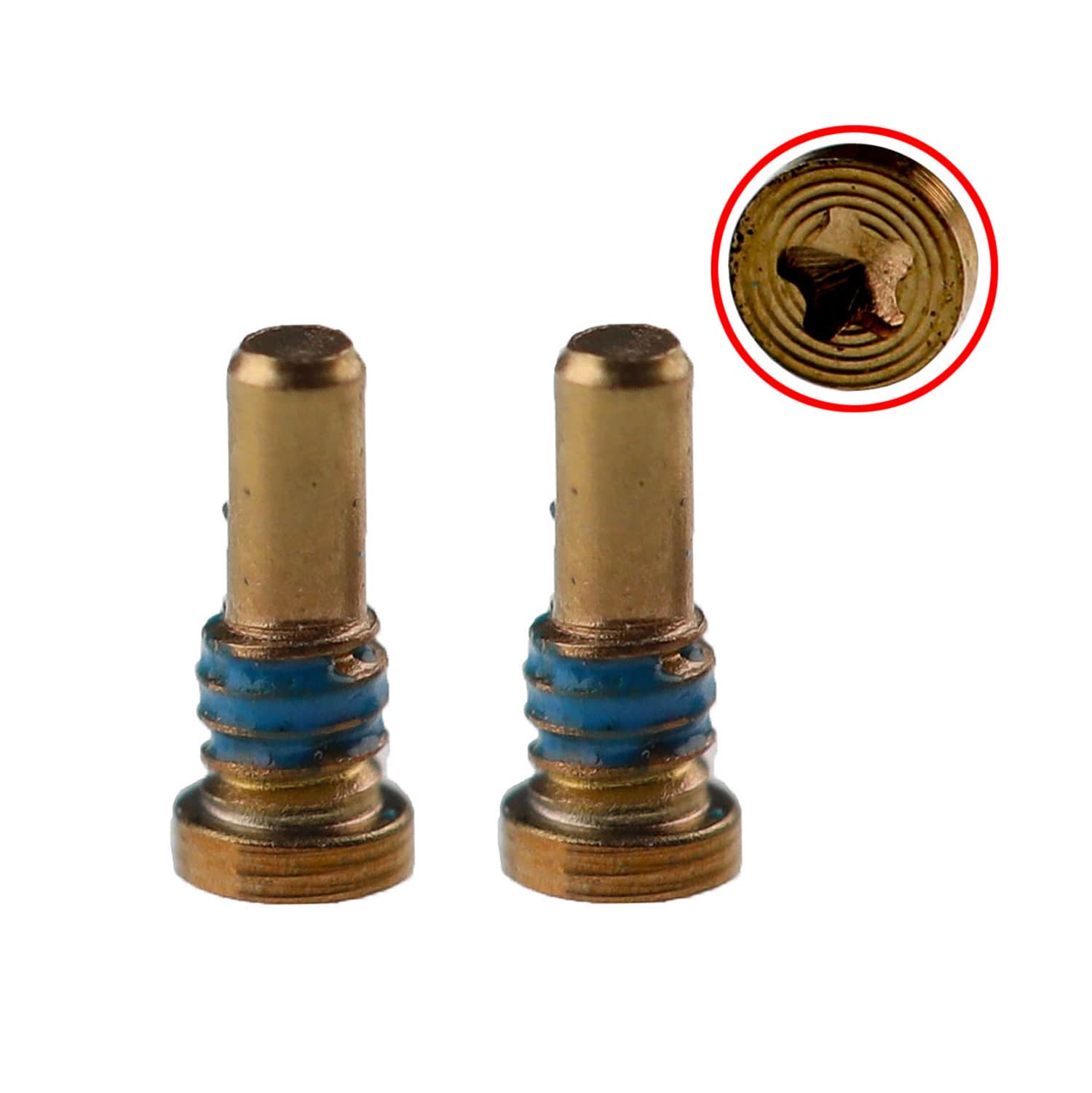 GOLD BOTTOM SCREW 2PCS/SET FOR IPHONE 8/8 PLUS