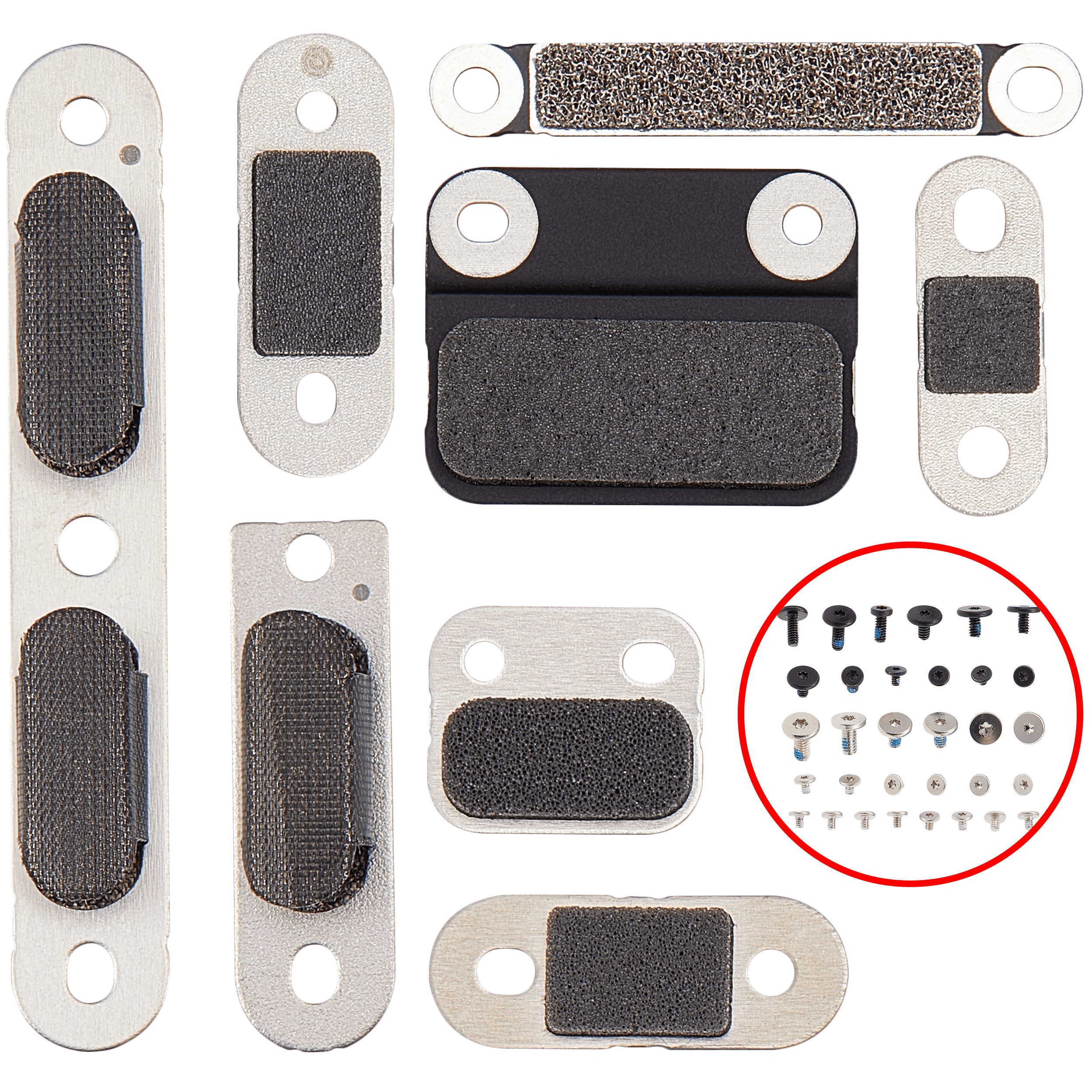 Full Set of Small Metal Brackets and Screws Compatible with MacBook Pro 14-inch A2992 (Late 2023)