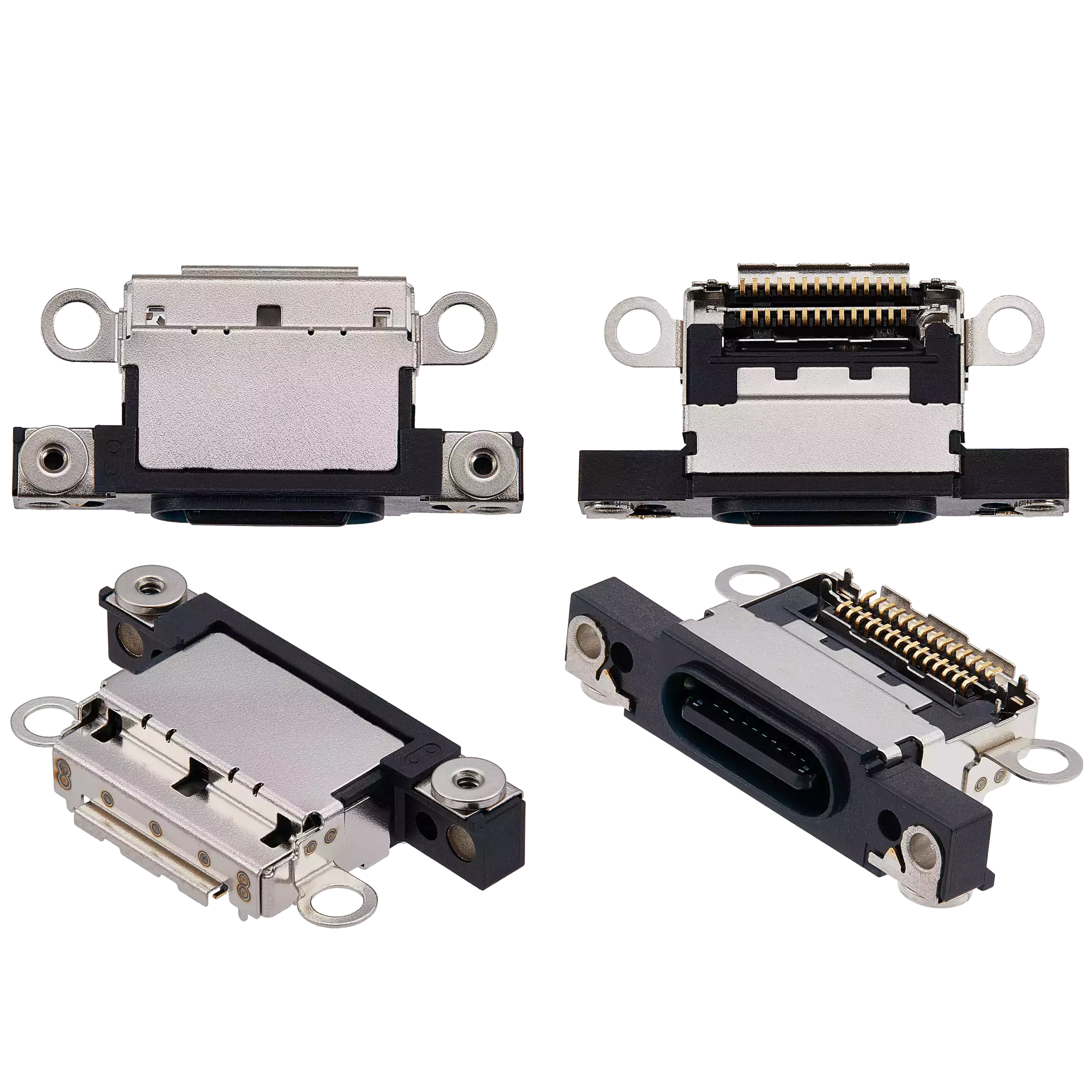 Charging Port Only Compatible For iPhone 16 / 16 Plus (Black) (10 Pack)