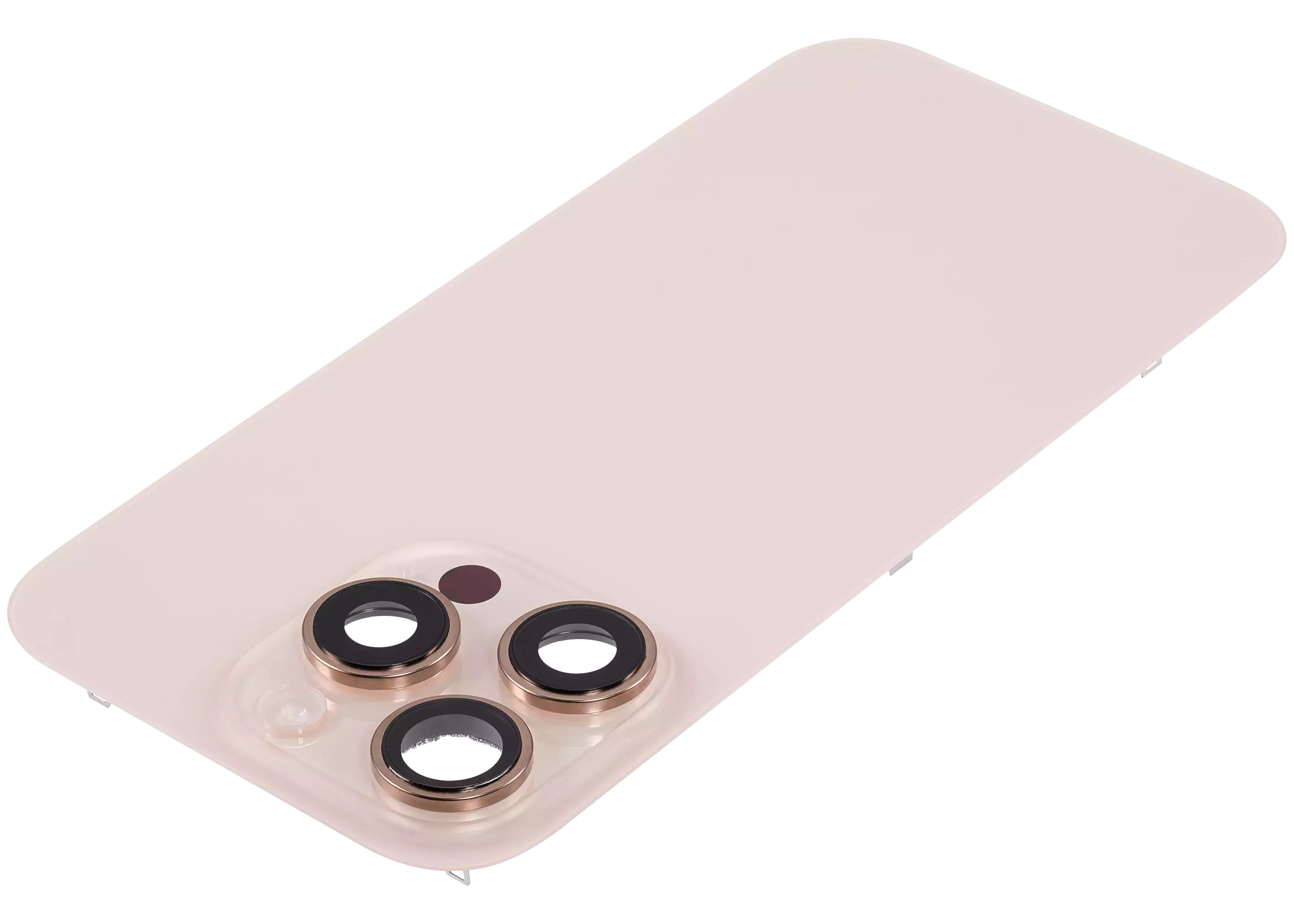 Back Glass With Steel Plate With Wireless NFC Charging MagSafe Magnet & Flashlight Flex Compatible For iPhone 16 Pro (Used OEM Pull: Grade A) (Desert Titanium)