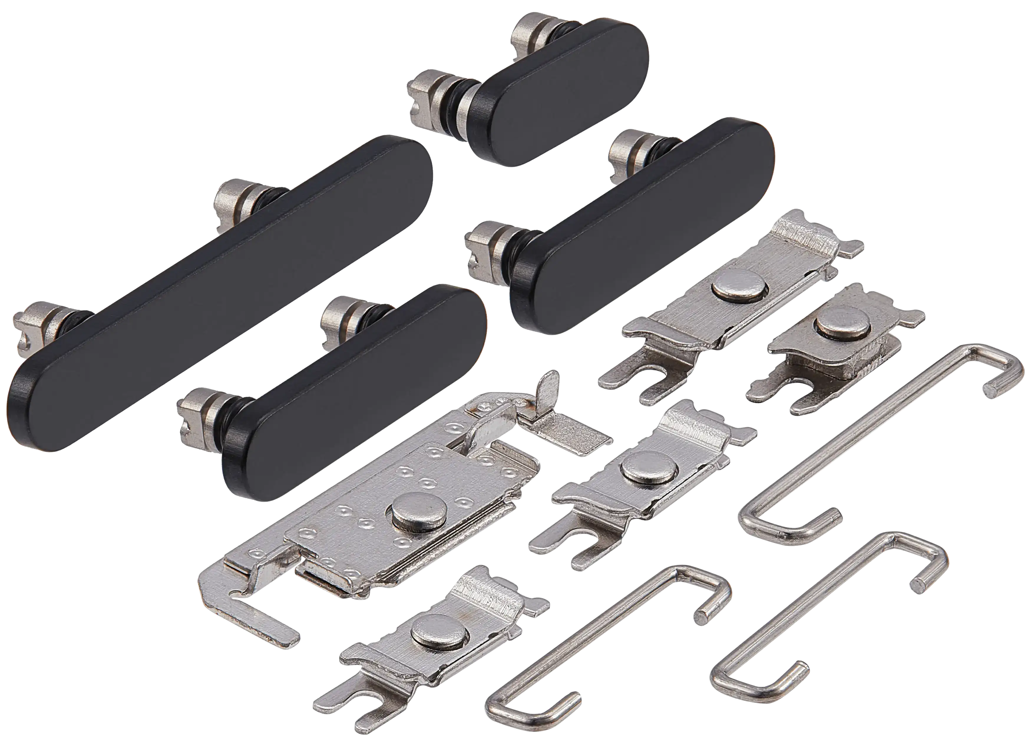 Hard Buttons (Power / Volume / Switch) Compatible For iPhone 16 Pro / 16 Pro Max (Black Titanium)