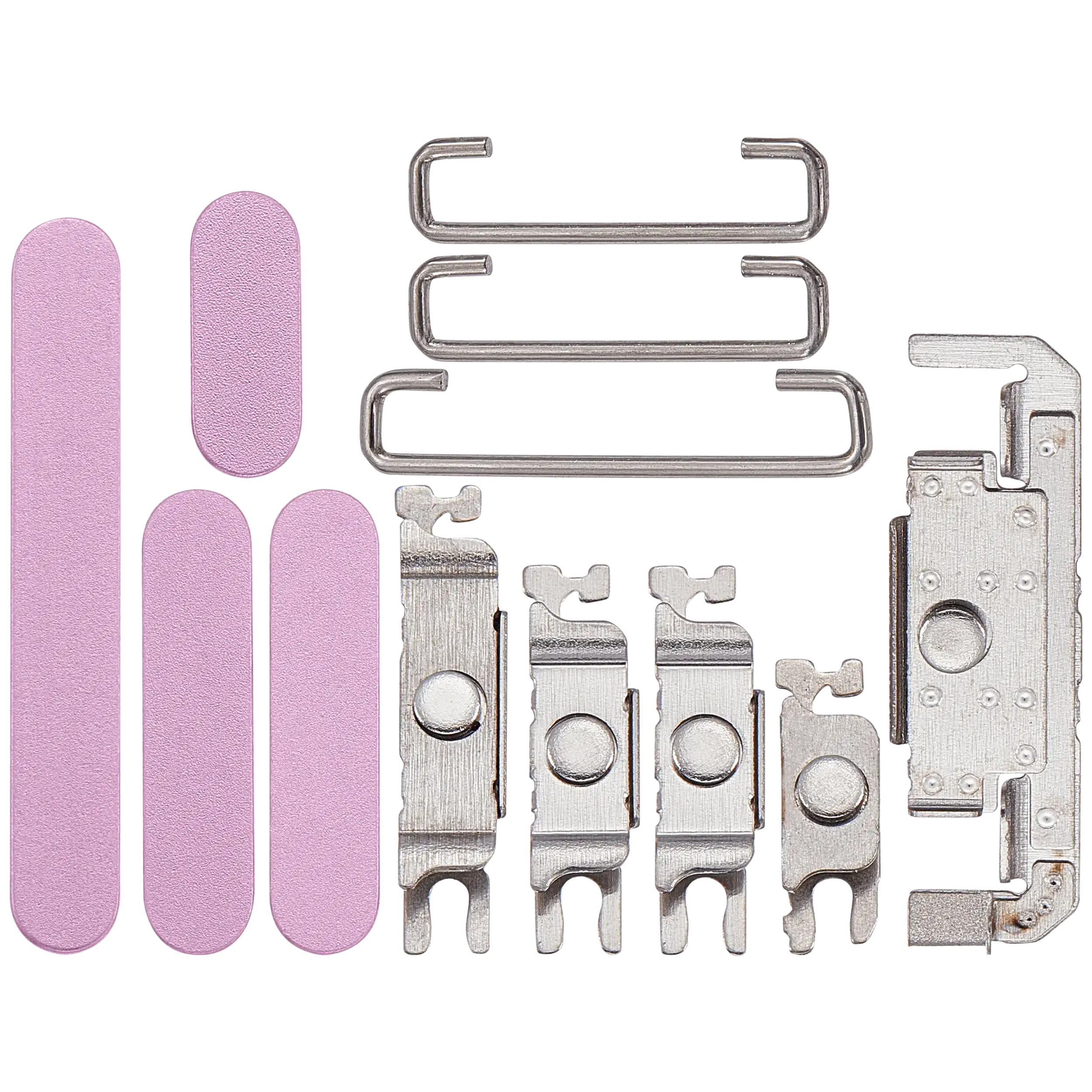 Hard Buttons (Power / Volume / Switch) Compatible For iPhone 16 / 16 Plus (Pink)