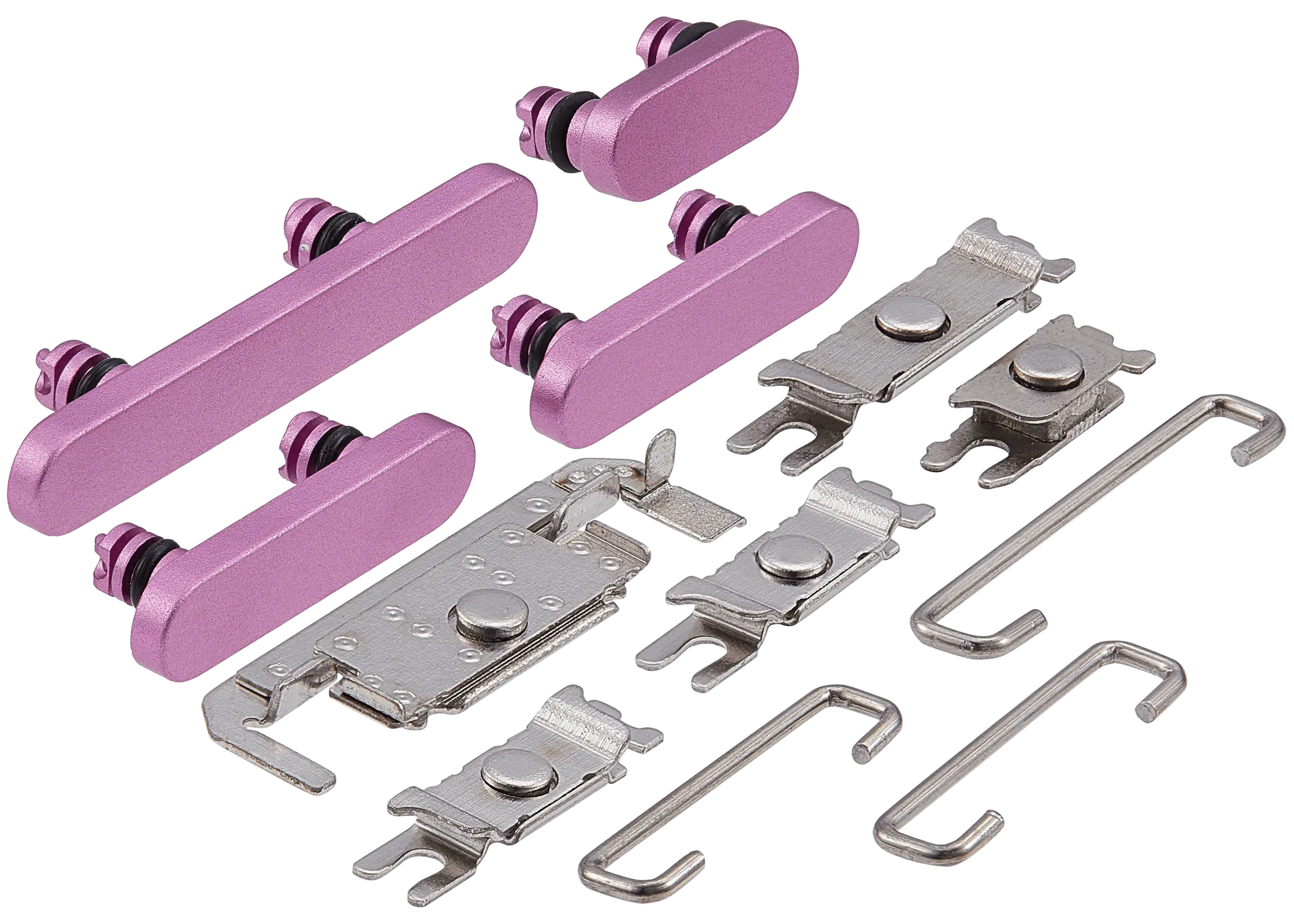 Hard Buttons (Power / Volume / Switch) Compatible For iPhone 16 / 16 Plus (Pink)