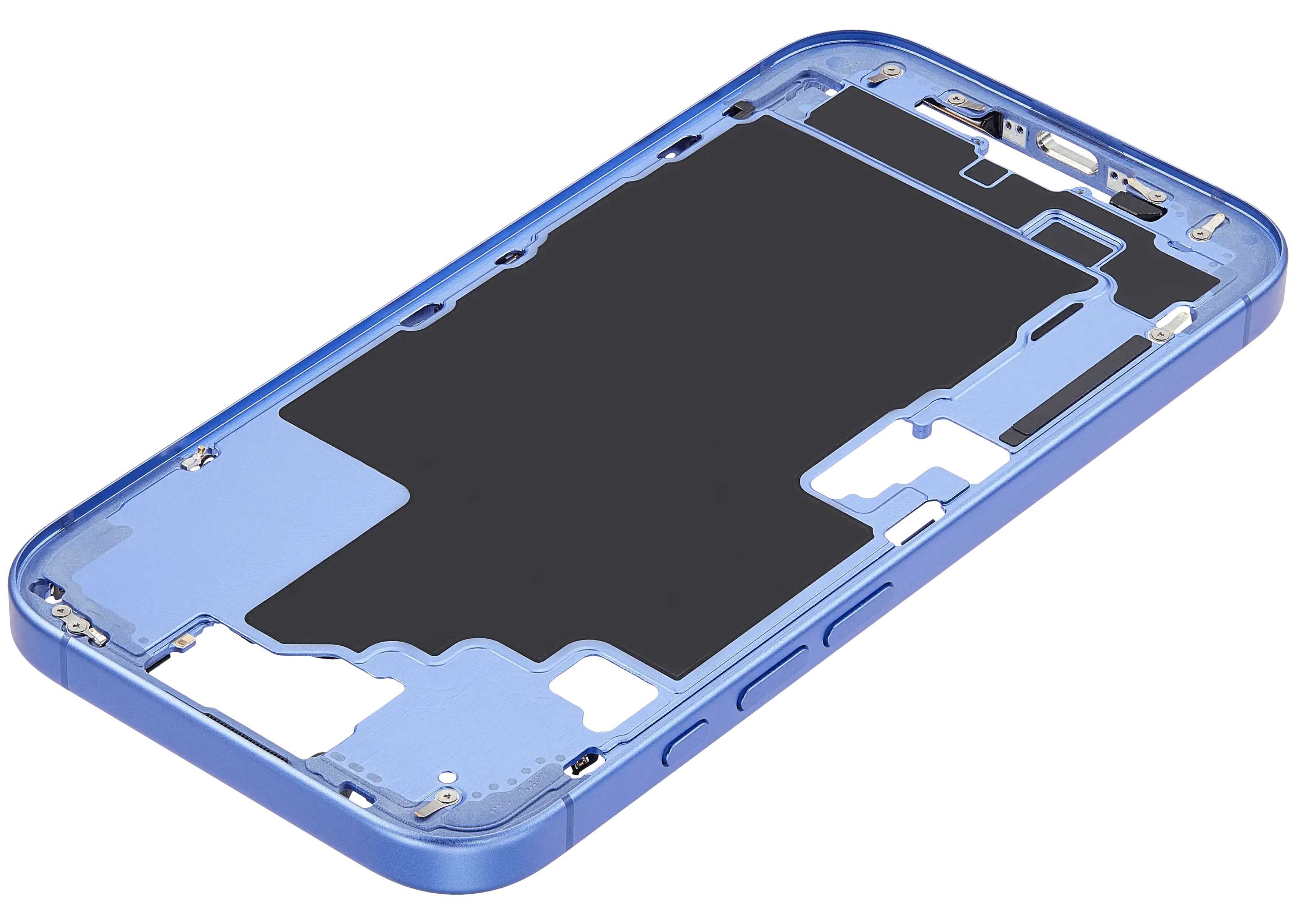 Mid-Frame Housing With Power And Volume Button Compatible For iPhone 16 (US Version) (Used OEM Pull: Grade A) (Ultramarine)