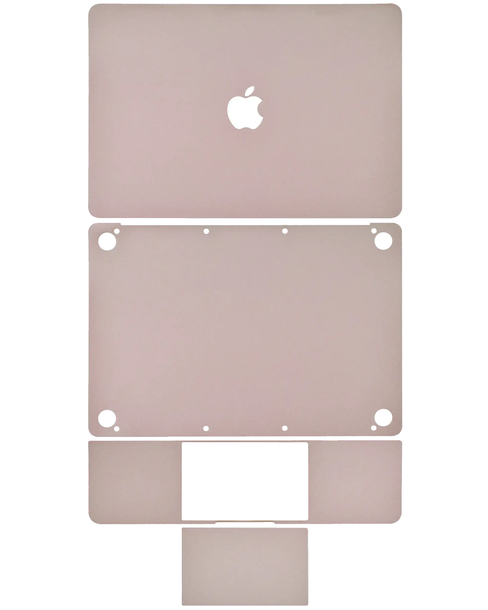 4in1 (Top, Bottom, Keyboard, Trackpad) Skin Compatible For MacBook Retina 12"(A1534 / Early 2015 / Early 2016 / Mid 2017) (Rose Gold)