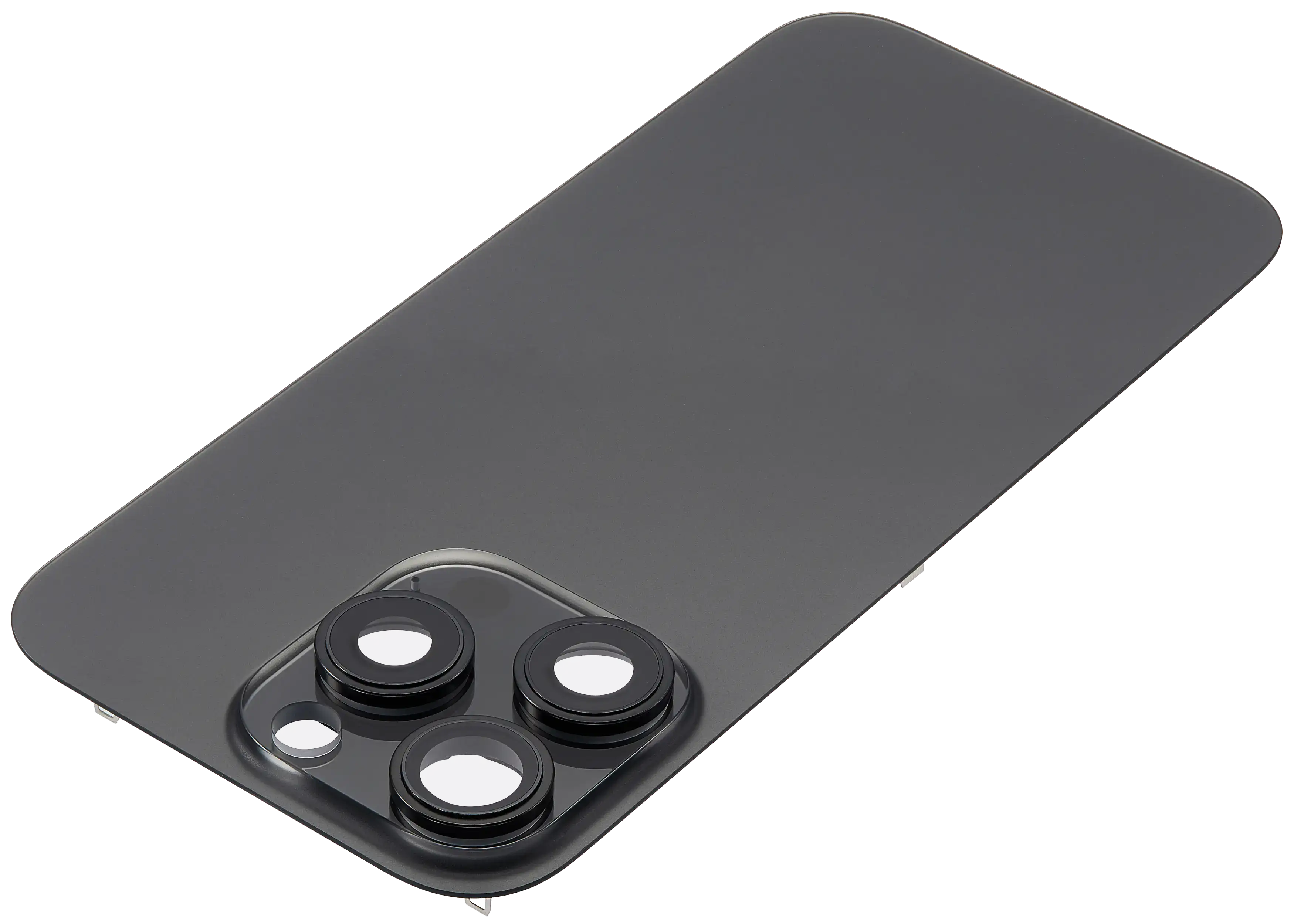 Back Glass With Steel Plate With MagSafe Magnet Pre-Installed Compatible For iPhone 16 Pro (No Logo) (Black Titanium)