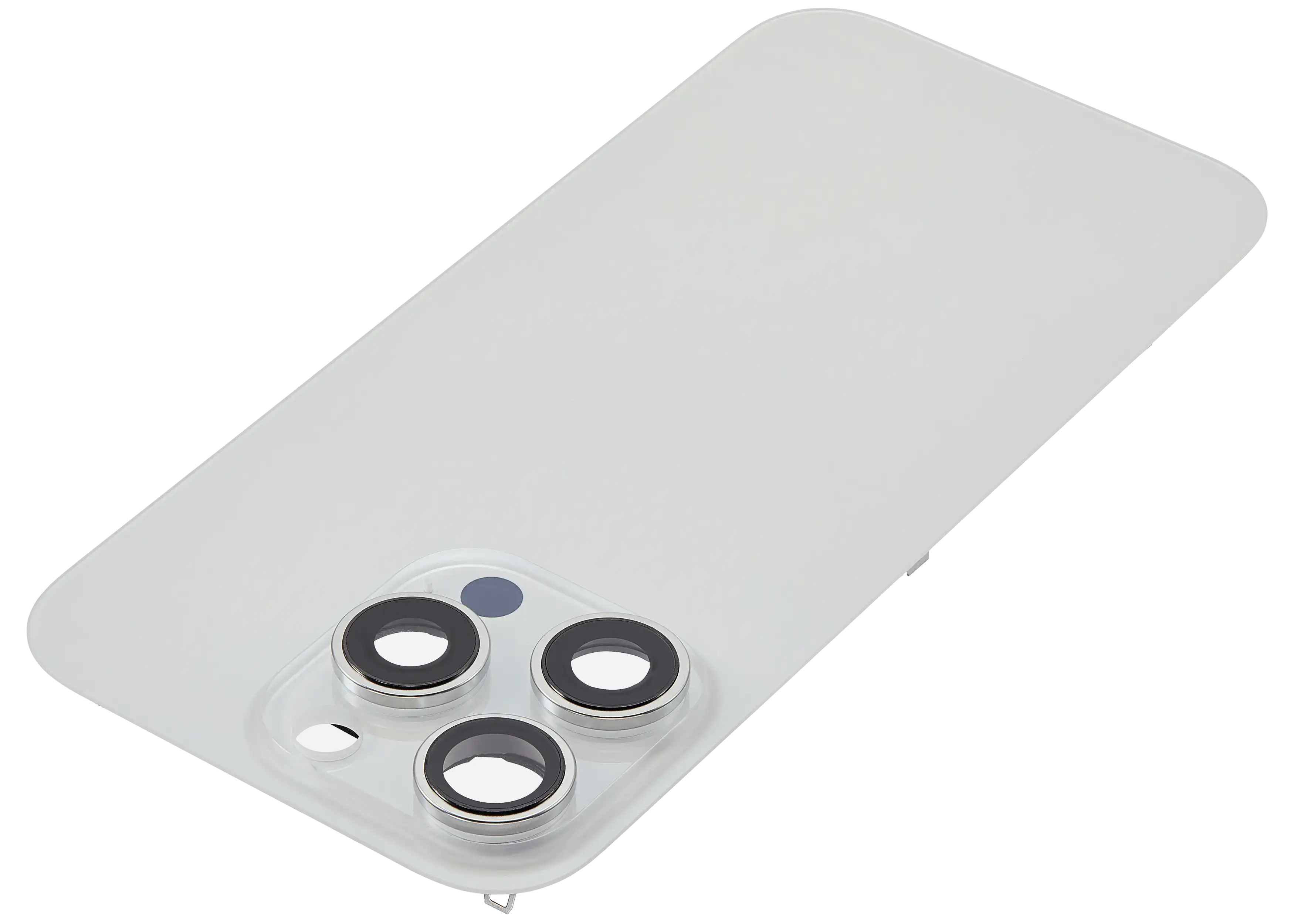 Back Glass With Steel Plate With MagSafe Magnet Pre-Installed Compatible For iPhone 16 Pro (No Logo) (White Titanium)