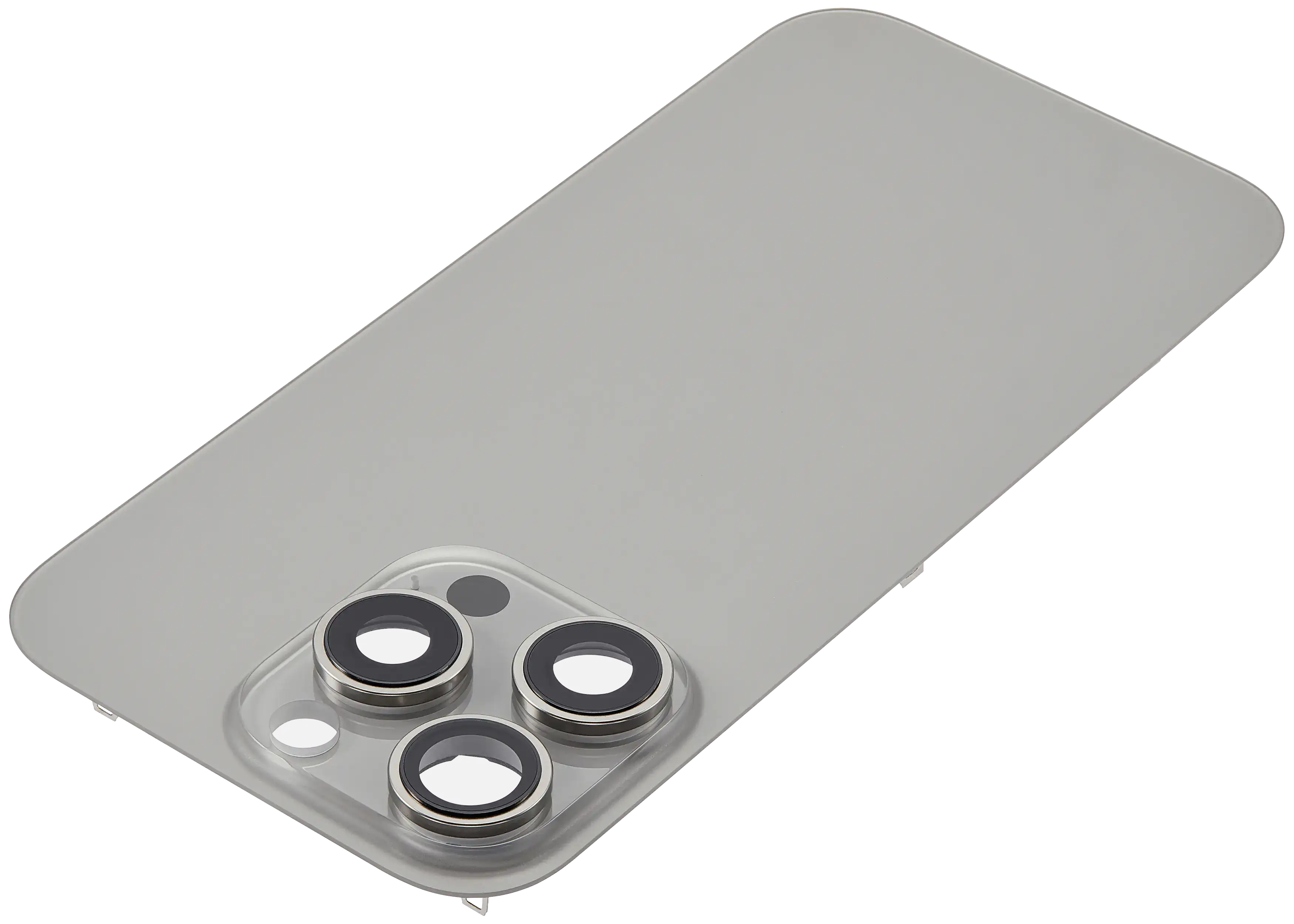 Back Glass With Steel Plate With MagSafe Magnet Pre-Installed Compatible For iPhone 16 Pro (No Logo) (Natural Titanium)