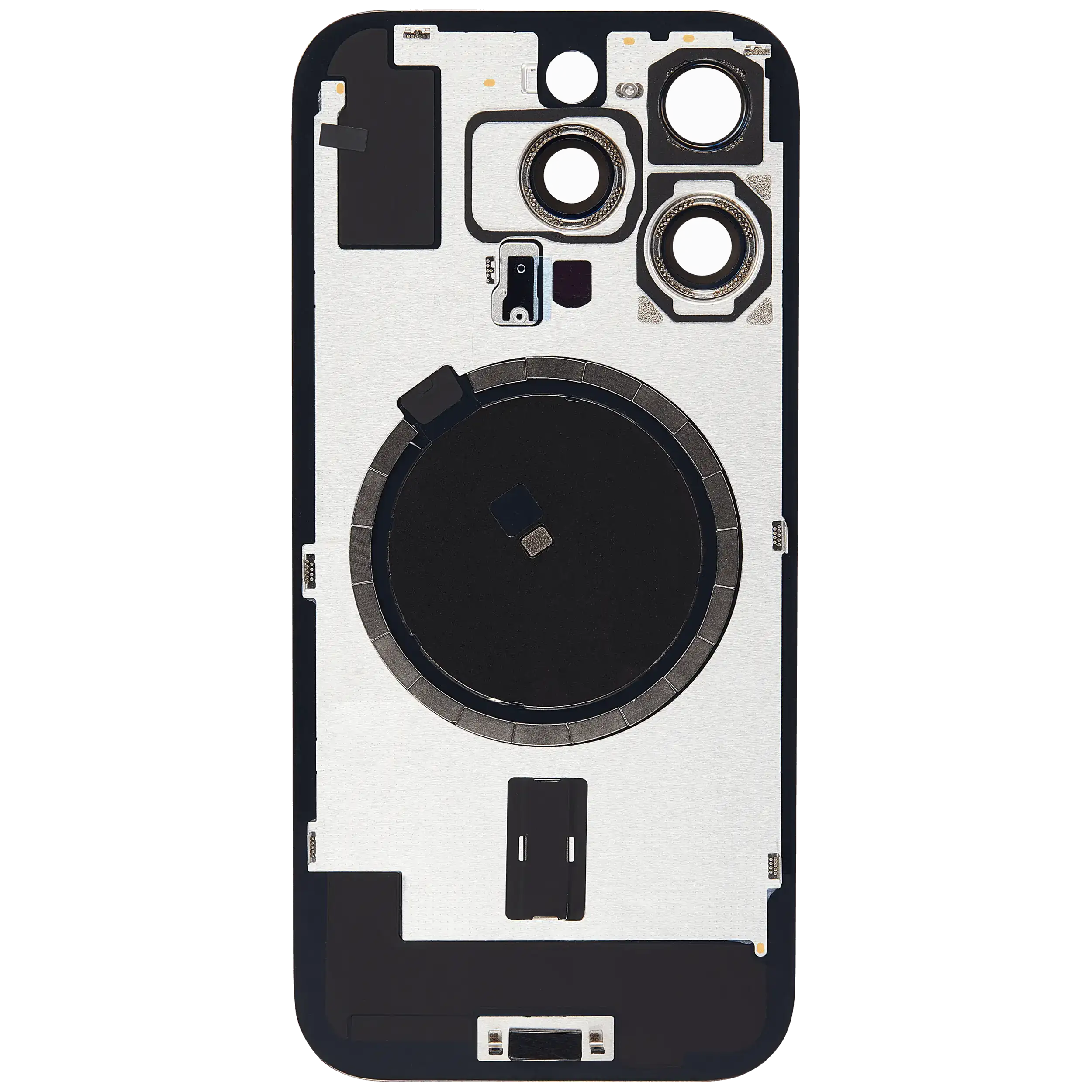 Back Glass With Steel Plate With MagSafe Magnet Pre-Installed Compatible For iPhone 16 Pro (No Logo) (Desert Titanium)