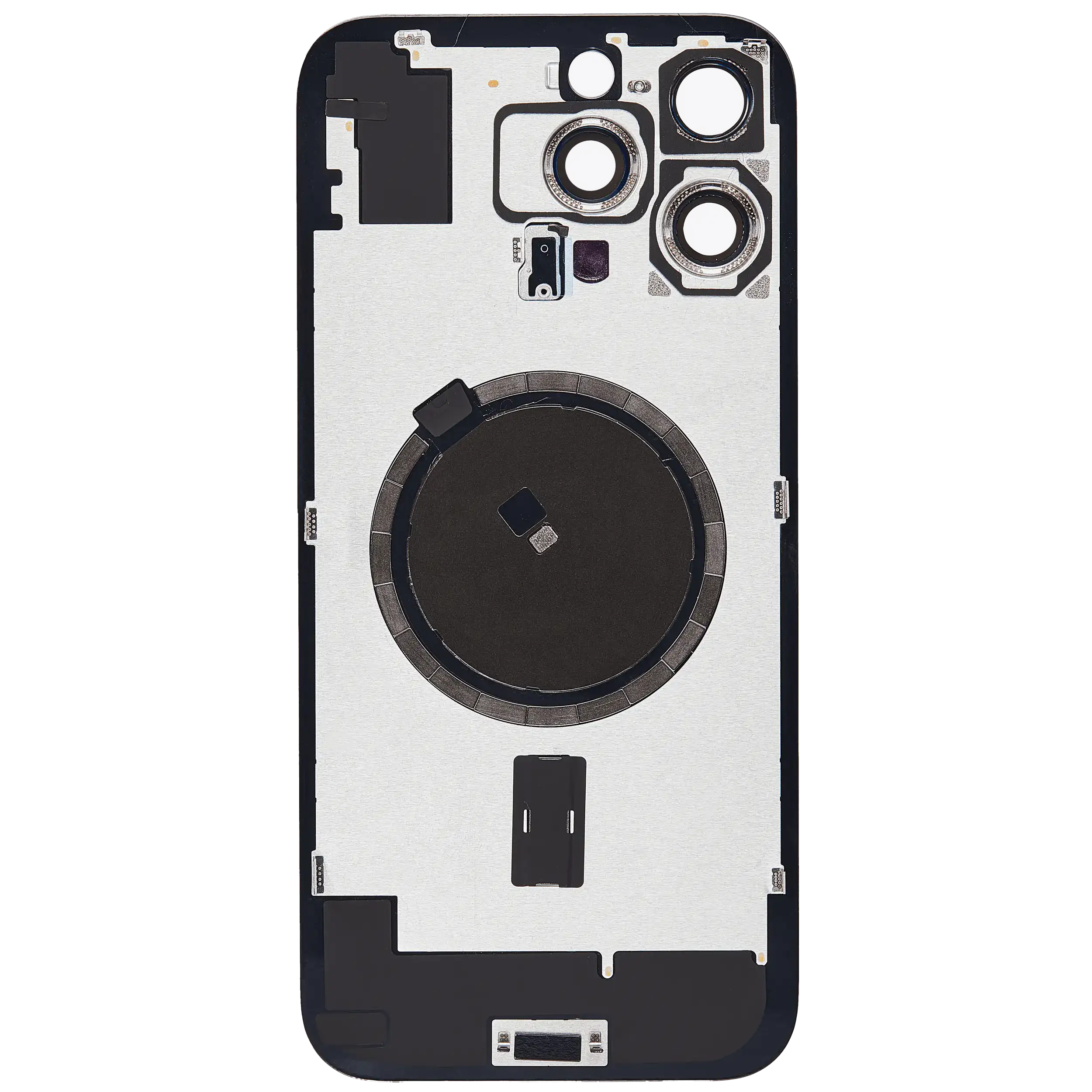 Back Glass With Steel Plate With MagSafe Magnet Pre-Installed Compatible For iPhone 16 Pro Max (No Logo) (Natural Titanium)