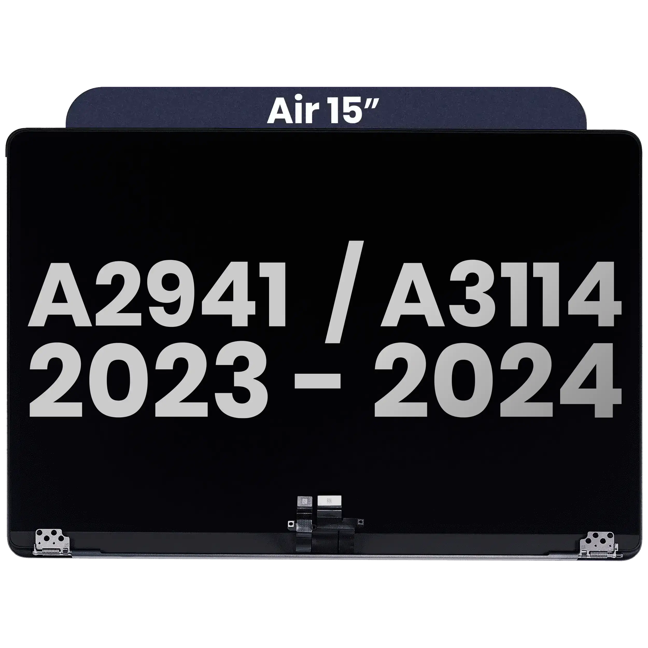 Complete LCD Display Assembly Compatible For MacBook Air 15" (A2941 / Mid 2023) / Air 15" (A3114 / Mid 2024) (Used OEM Pull: Grade B) (Midnight)