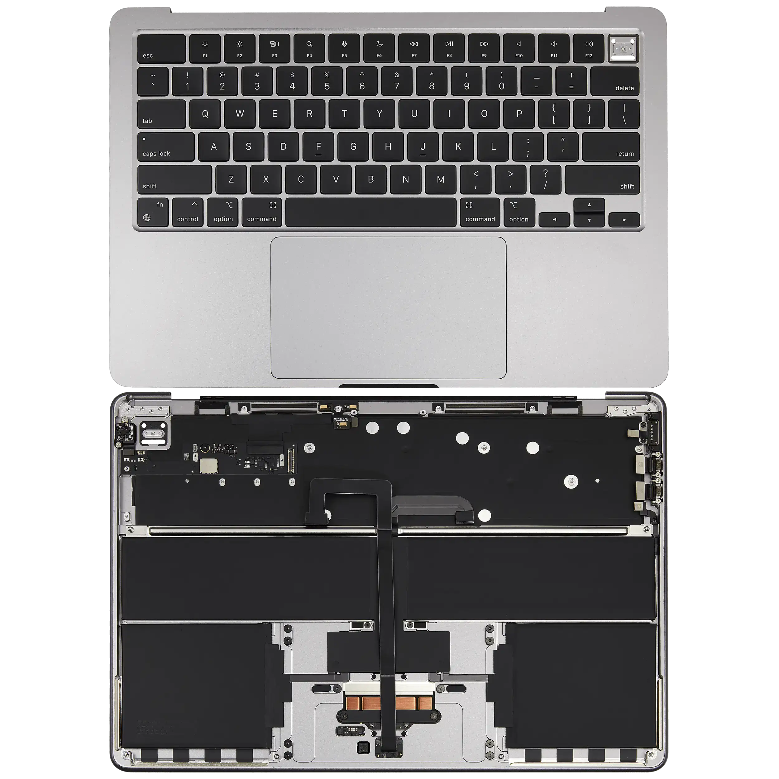 Top Case Assembly With Battery And Keyboard Compatible For MacBook Air 13" (A3113 / Mid 2024) (Space Gray) (US Keyboard)