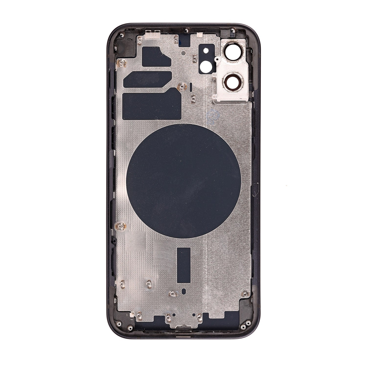 REAR HOUSING WITH FRAME FOR IPHONE 12 - BLACK