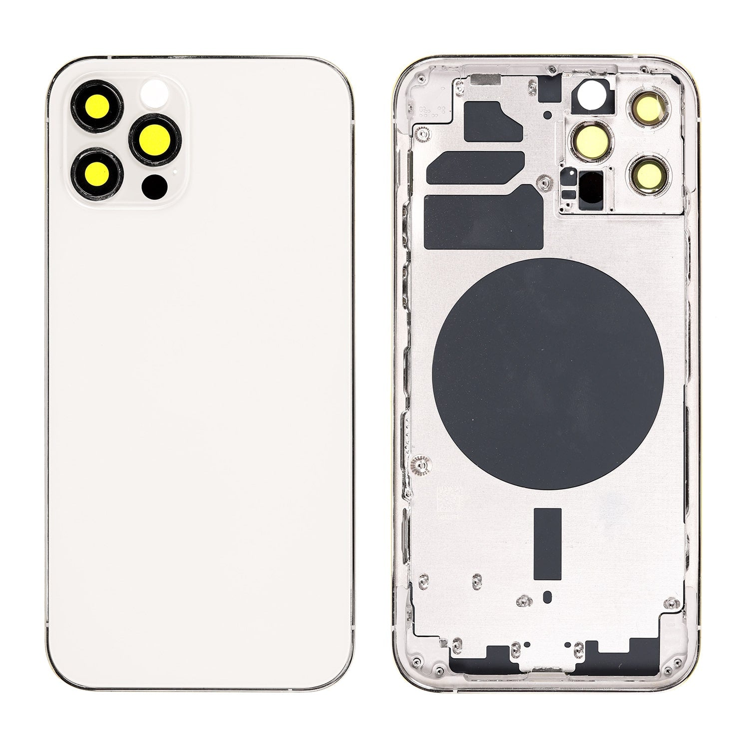 SILVER REAR HOUSING WITH FRAME FOR IPHONE 12 PRO