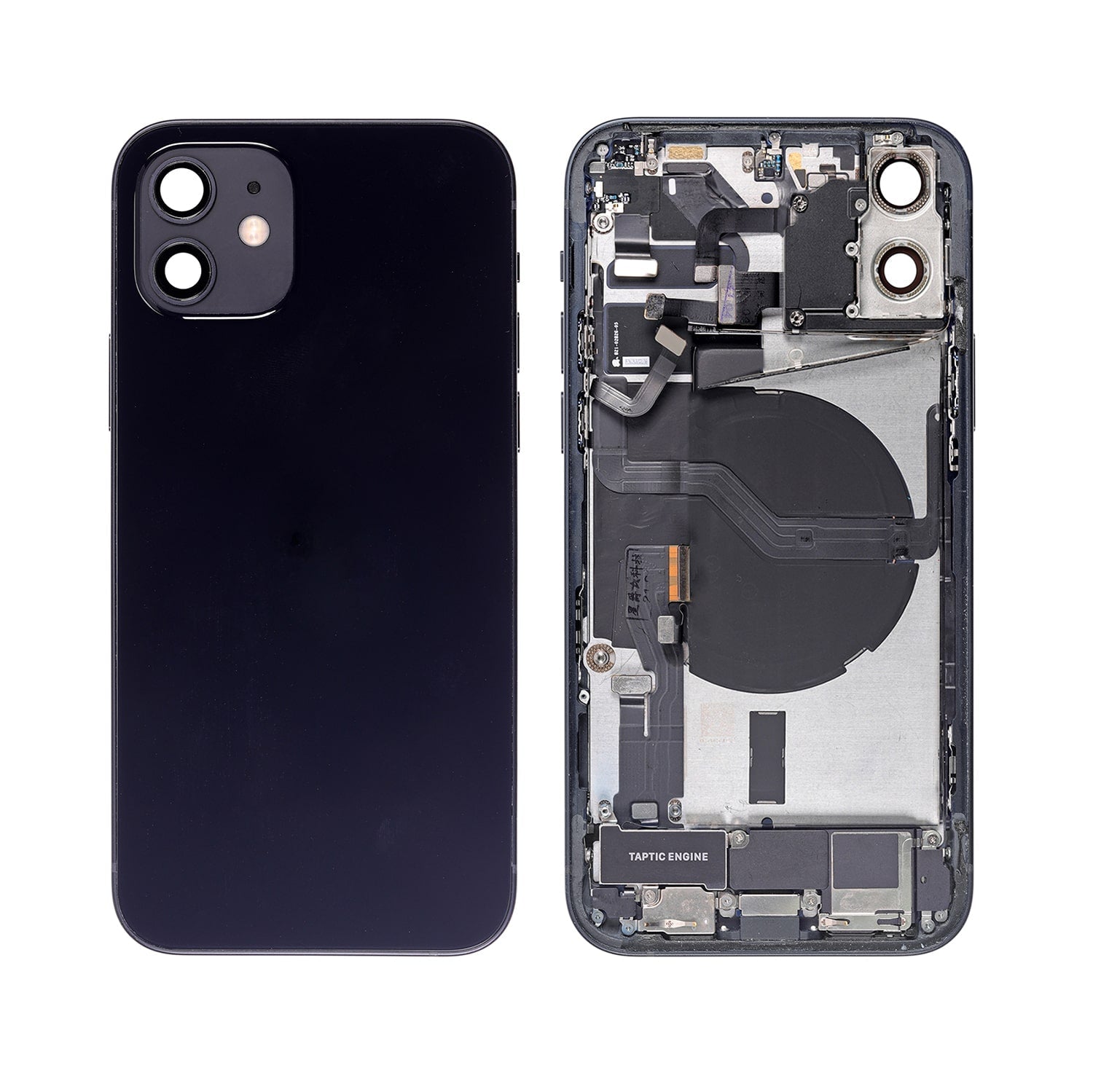 BLACK BACK COVER FULL ASSEMBLY FOR IPHONE 12 MINI