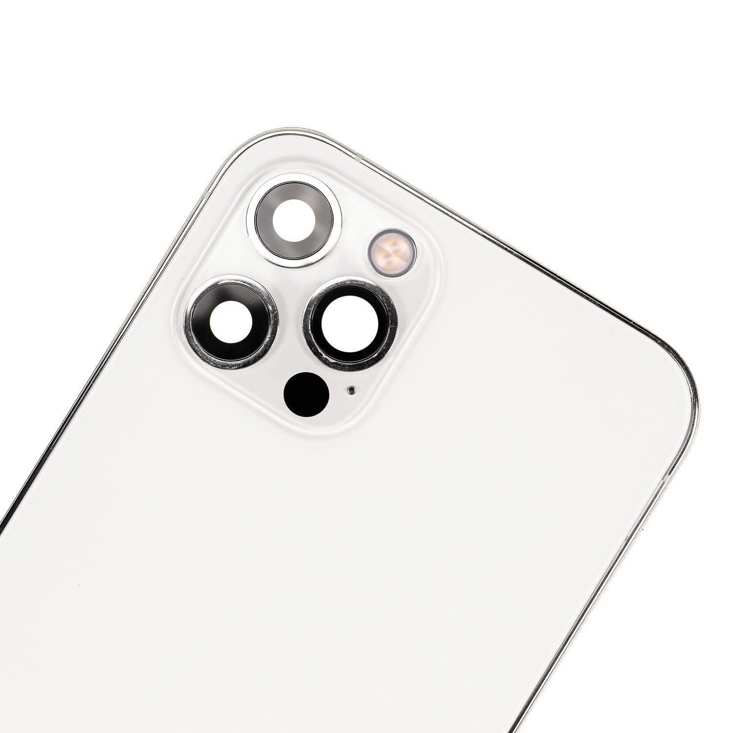 SILVER BACK COVER FULL ASSEMBLY FOR IPHONE 12 PRO