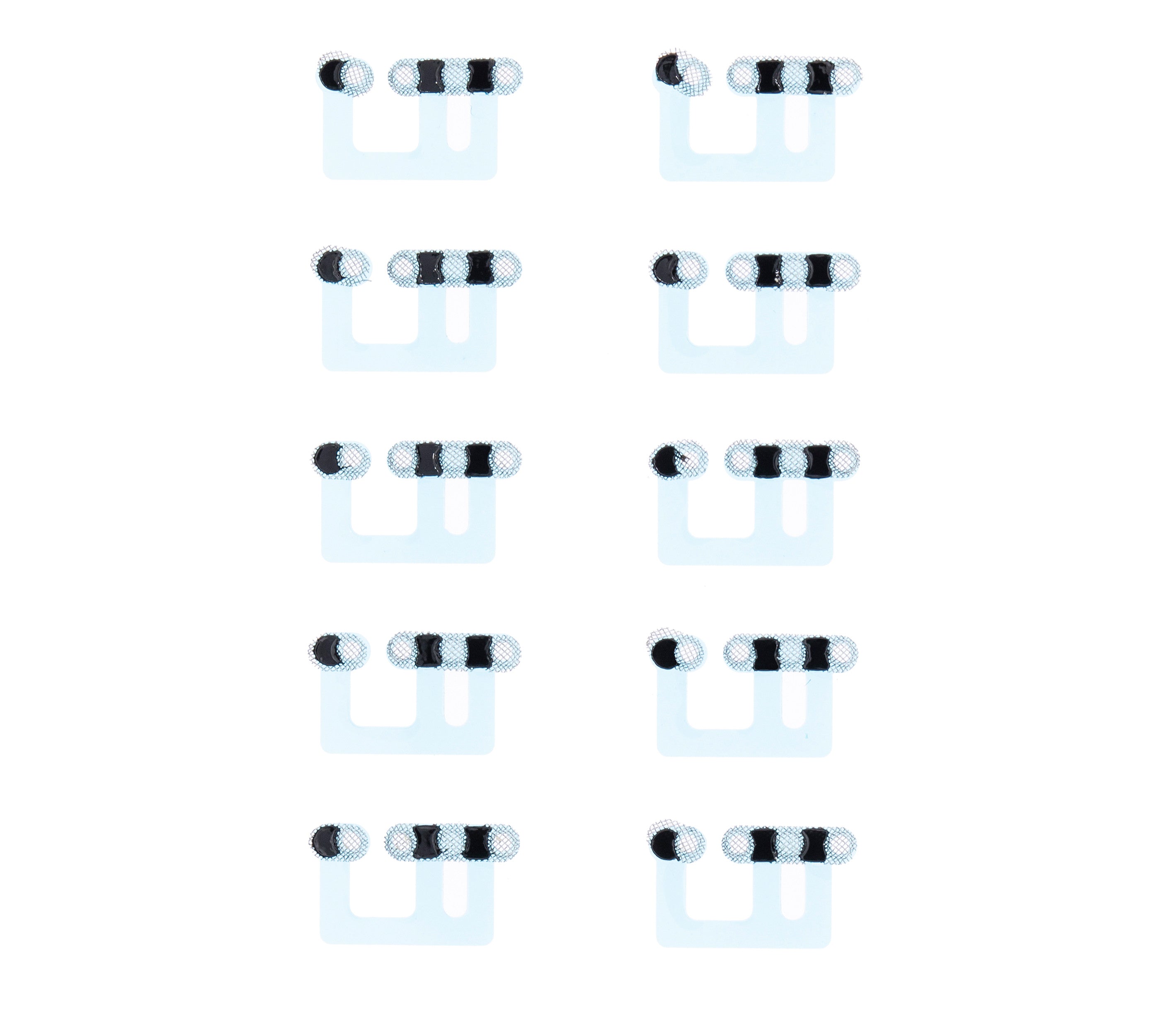 BLACK - LOUDSPEAKER / MIC MESH FOR IPHONE 12 MINI (10 PACK)