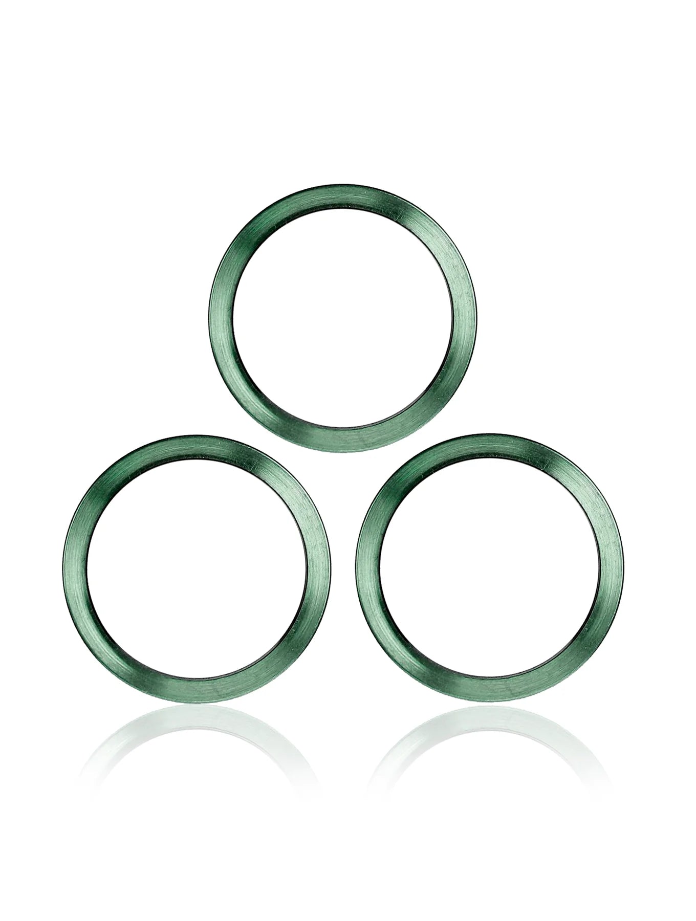 GREEN - BACK CAMERA BEZEL RING ONLY ONLY (3 PIECE SET) FOR IPHONE 11 PRO / 11 PRO MAX (10 PACK)