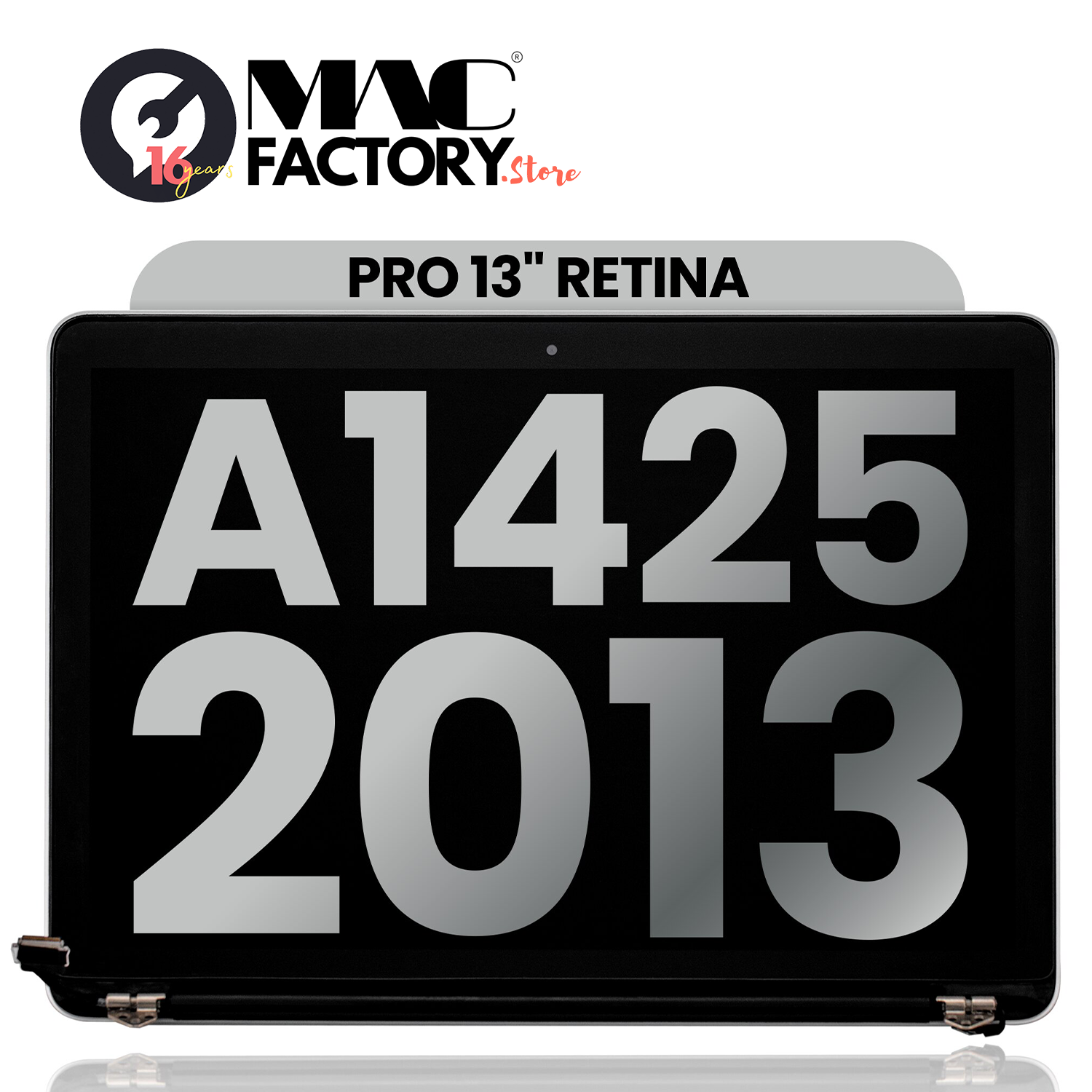 LCD Screen & Full Assembly Display A1425 for Apple MacBook Pro Retina 13" Silver (Late 2012/Early 2013)