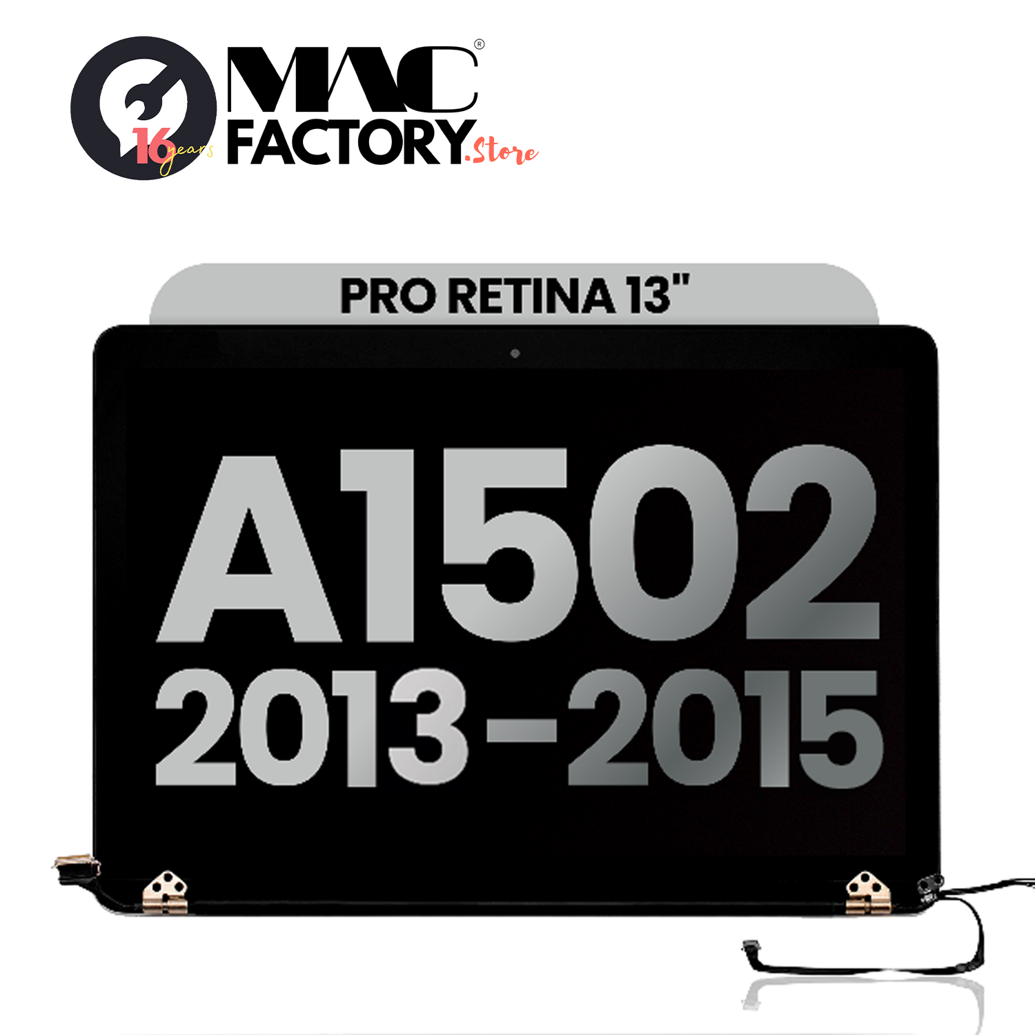 LCD Screen & Full Assembly Display for Apple MacBook Pro Retina 13" (A1502, 2013-2015) – Silver