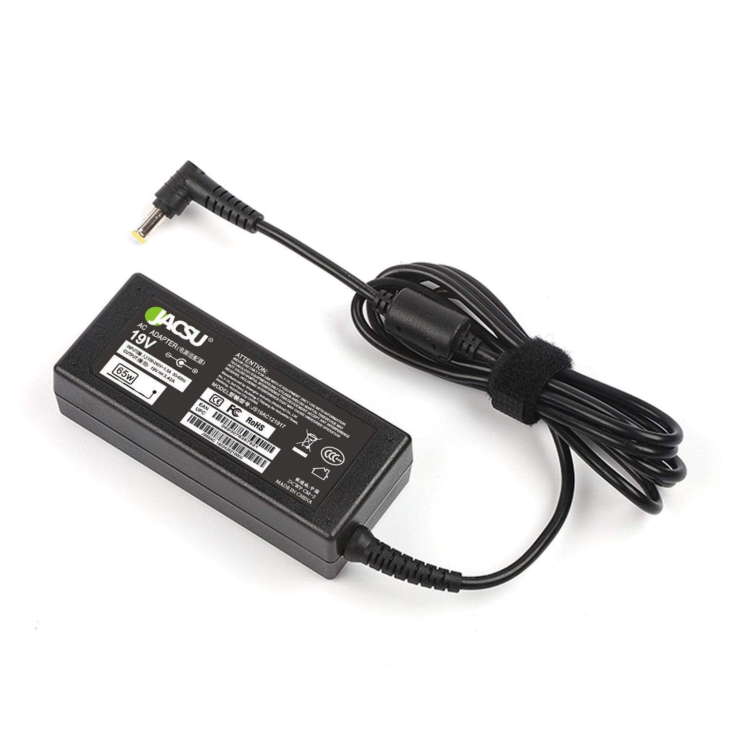 Jacsu 19V 3.42A 65W 5.5x2.5mm AC Laptop Adapter Charger for Asus X401A A450C Y481 X501LA X551C V85 A52F