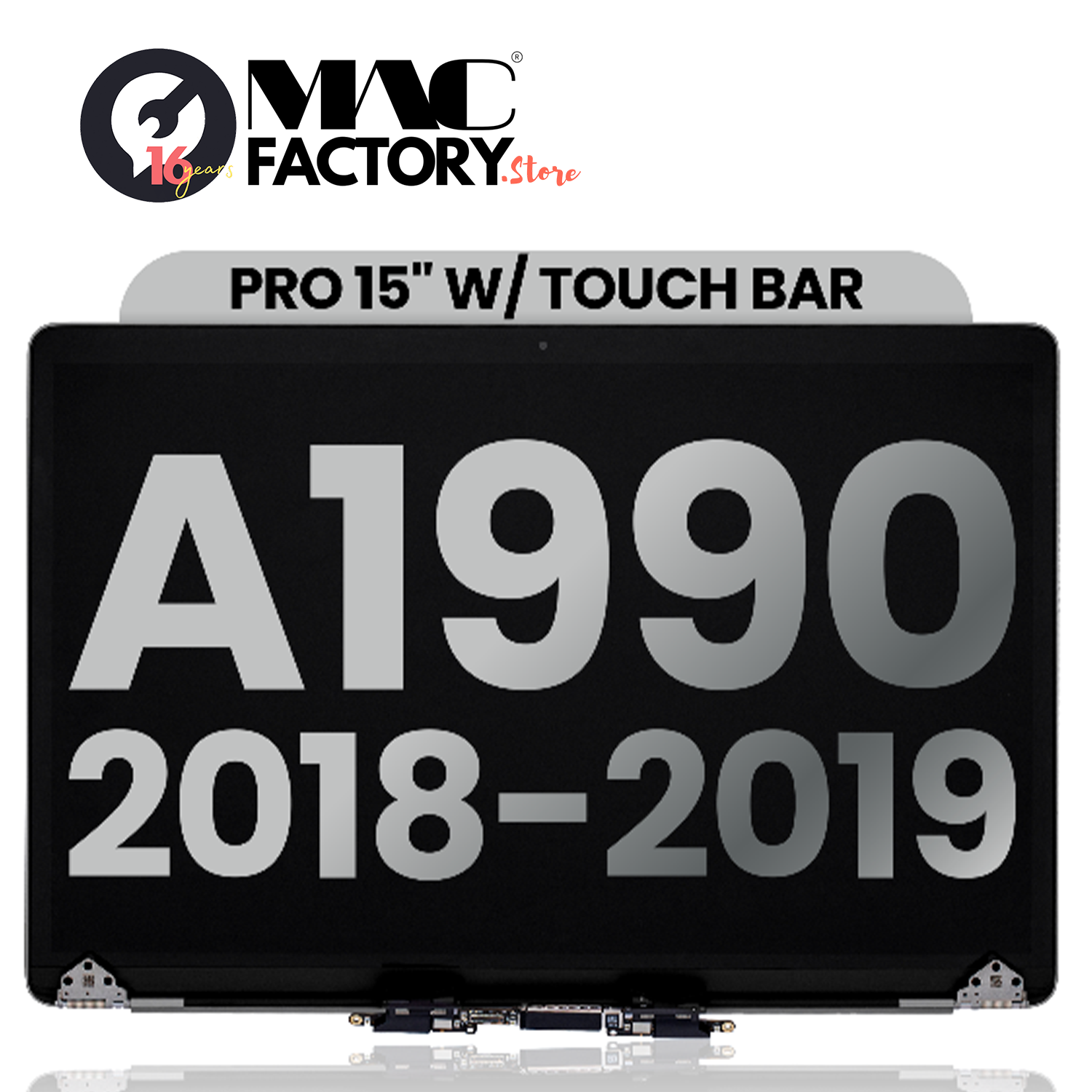 LCD Screen & Full LCD Assembly Display A1990 for Apple MacBook Pro Retina 15.4 Silver/Grey From 2018-2019