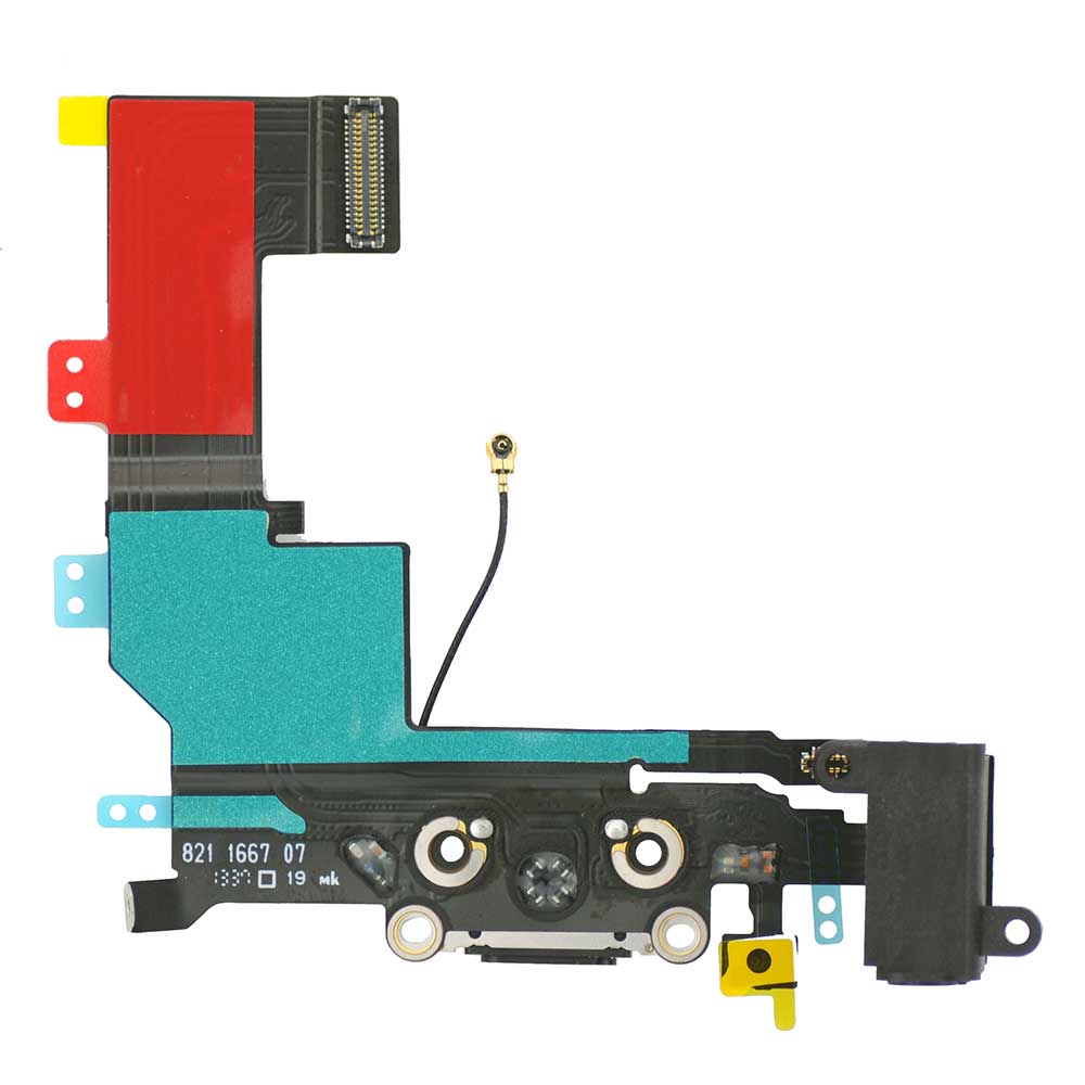 BLACK DOCK CONNECTOR FLEX CABLE FOR IPHONE 5S