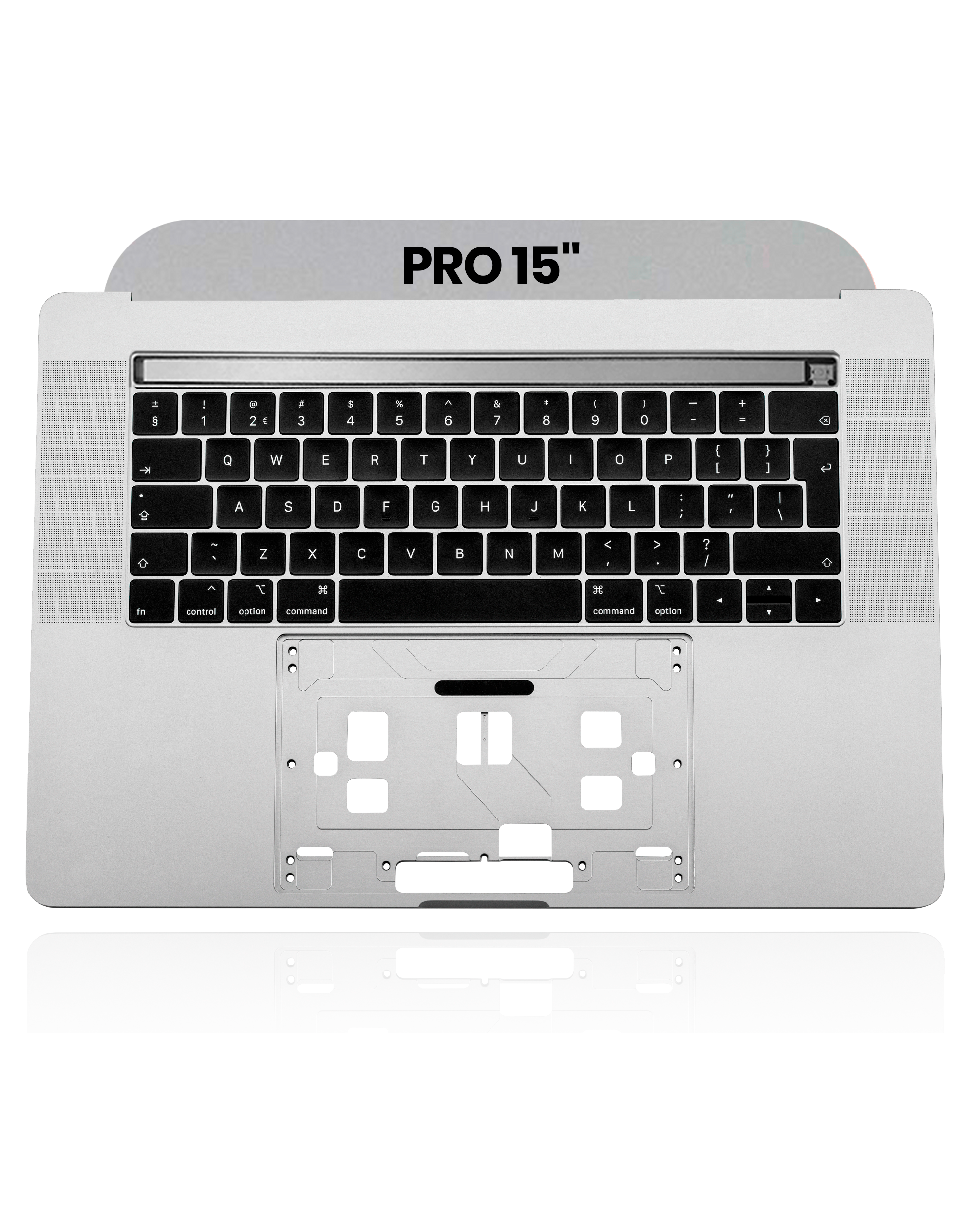 Top Case With Keyboard Compatible For MacBook Pro 15" Touch Bar (A1990 / Late 2018 / Early 2019) (UK English) (Used OEM Pull: Grade New) (Space Gray)