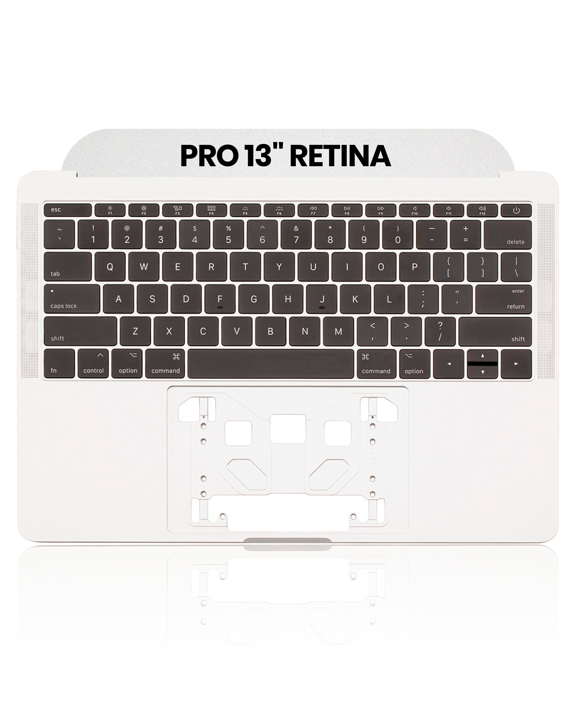 Top Case With Keyboard Compatible For MacBook Pro 13" Retina (A1708 / Late 2016 / Mid 2017) (US Keyboard) (Used OEM Pull: Grade New) (Silver)