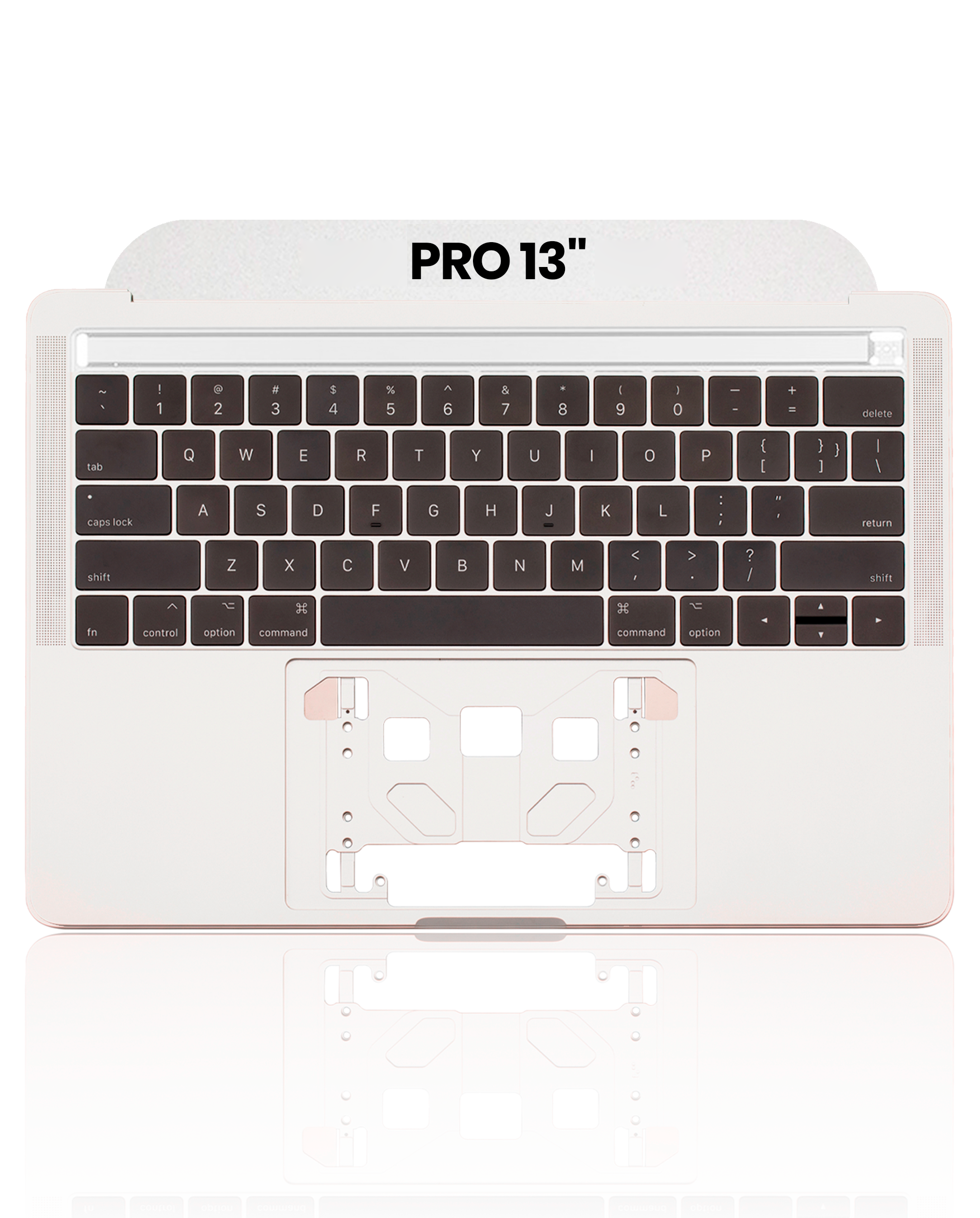 Top Case With Keyboard Compatible For MacBook Pro 13" W/ Touch Bar (A1706 / Late 2016 / Mid 2017) (US English) (Used OEM Pull: Grade New) (Silver)